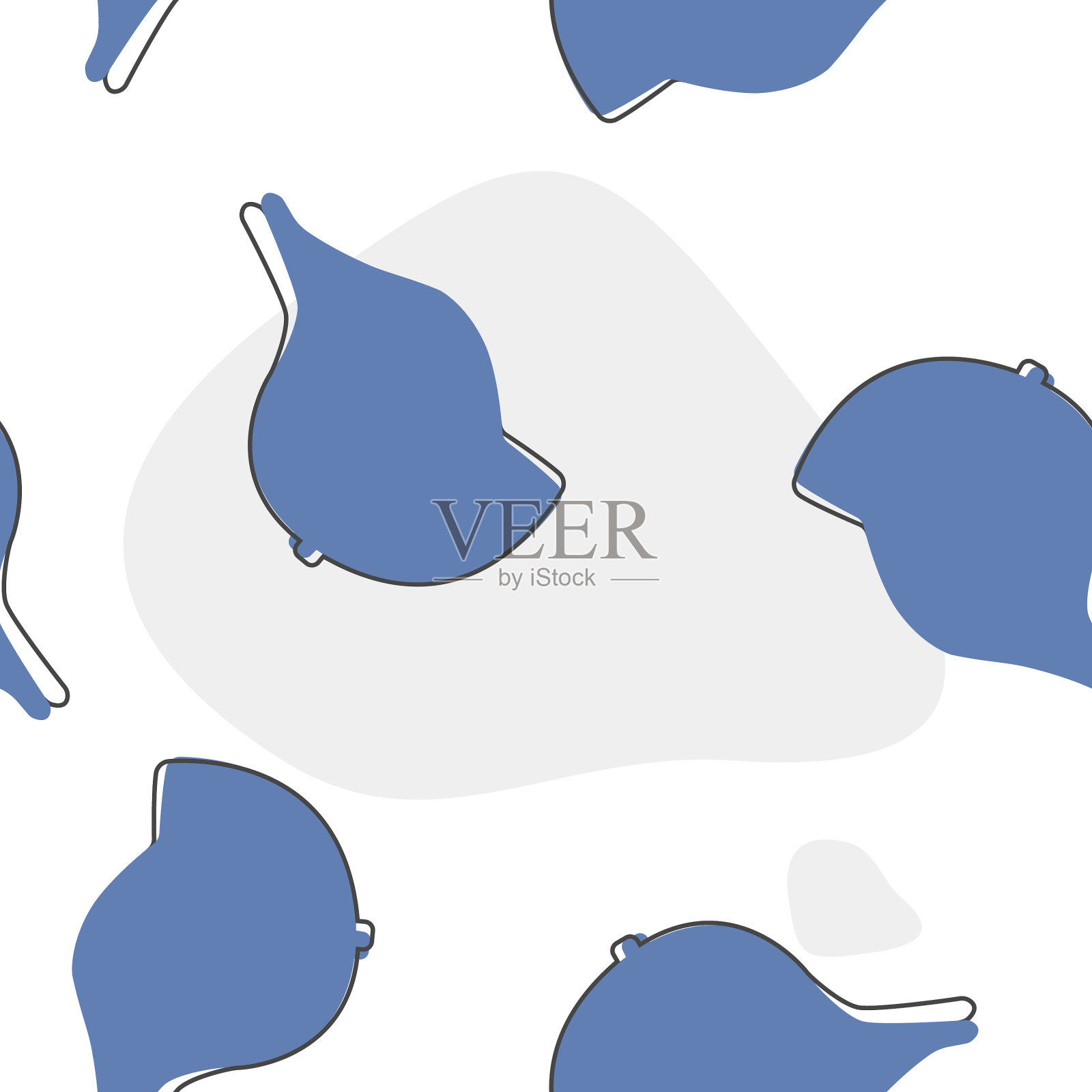 图标棒球帽卡通风格的无缝插画图片素材