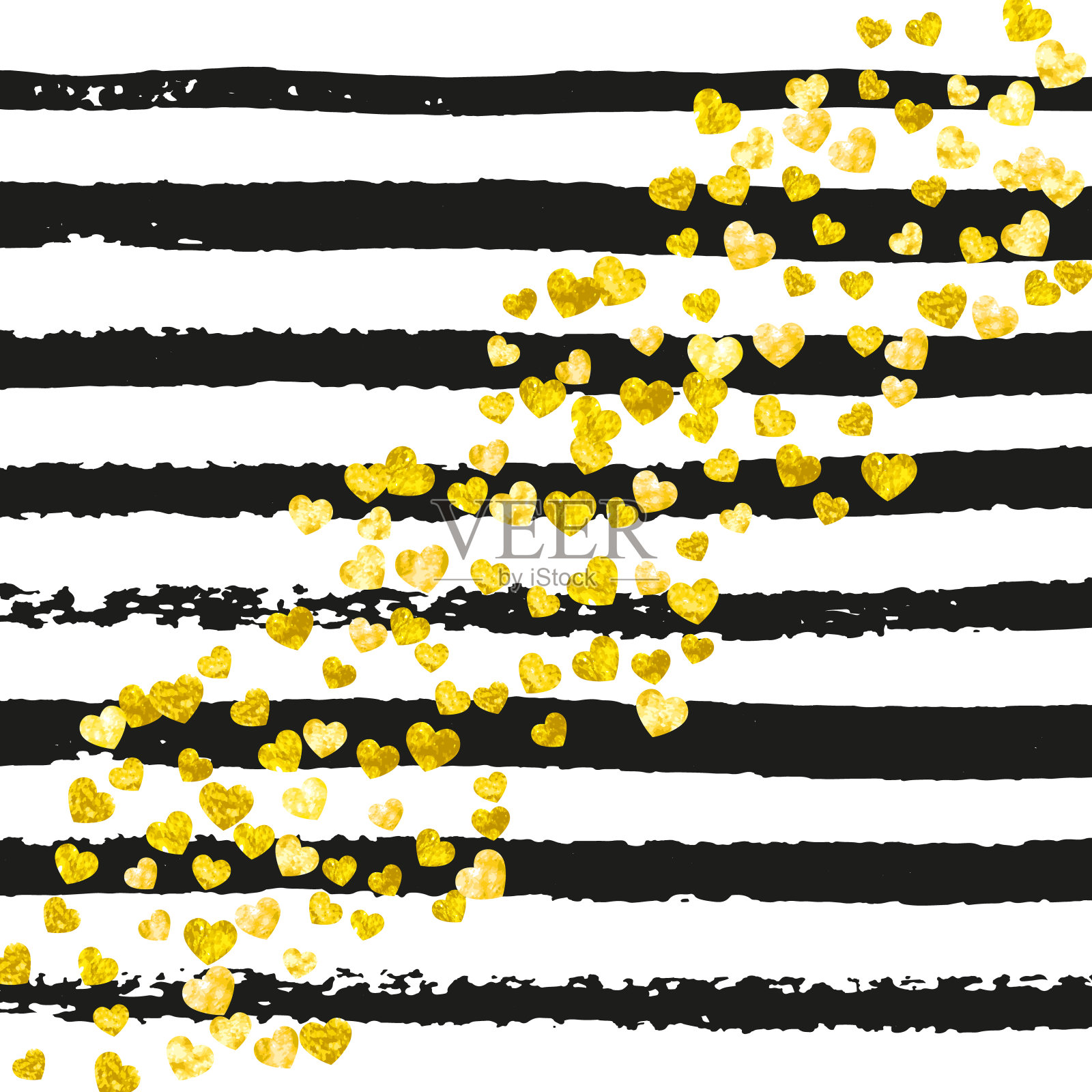 金箔五彩纸屑。金色的母亲纺织。黑色的插画图片素材