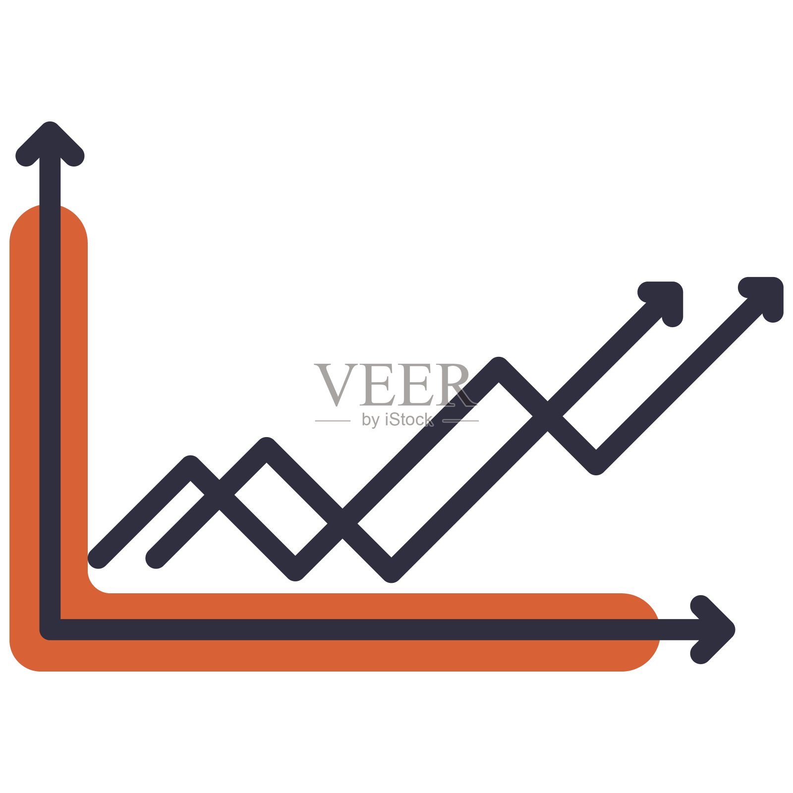 业务增长图图表平面矢量图标插画图片素材