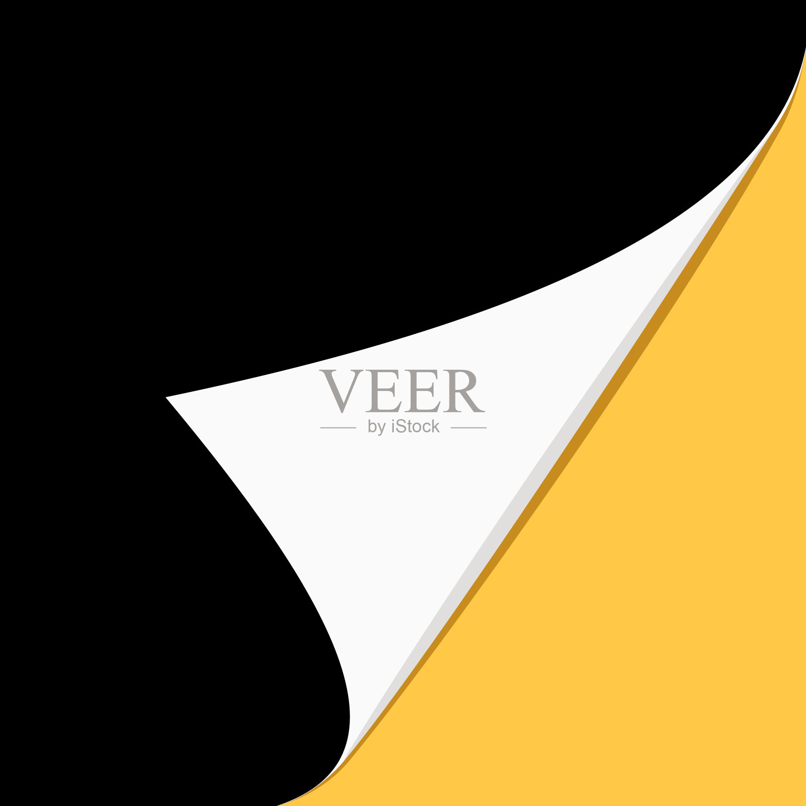 打开一个黄色背景的空白黑色页。概念向量的改变插画图片素材