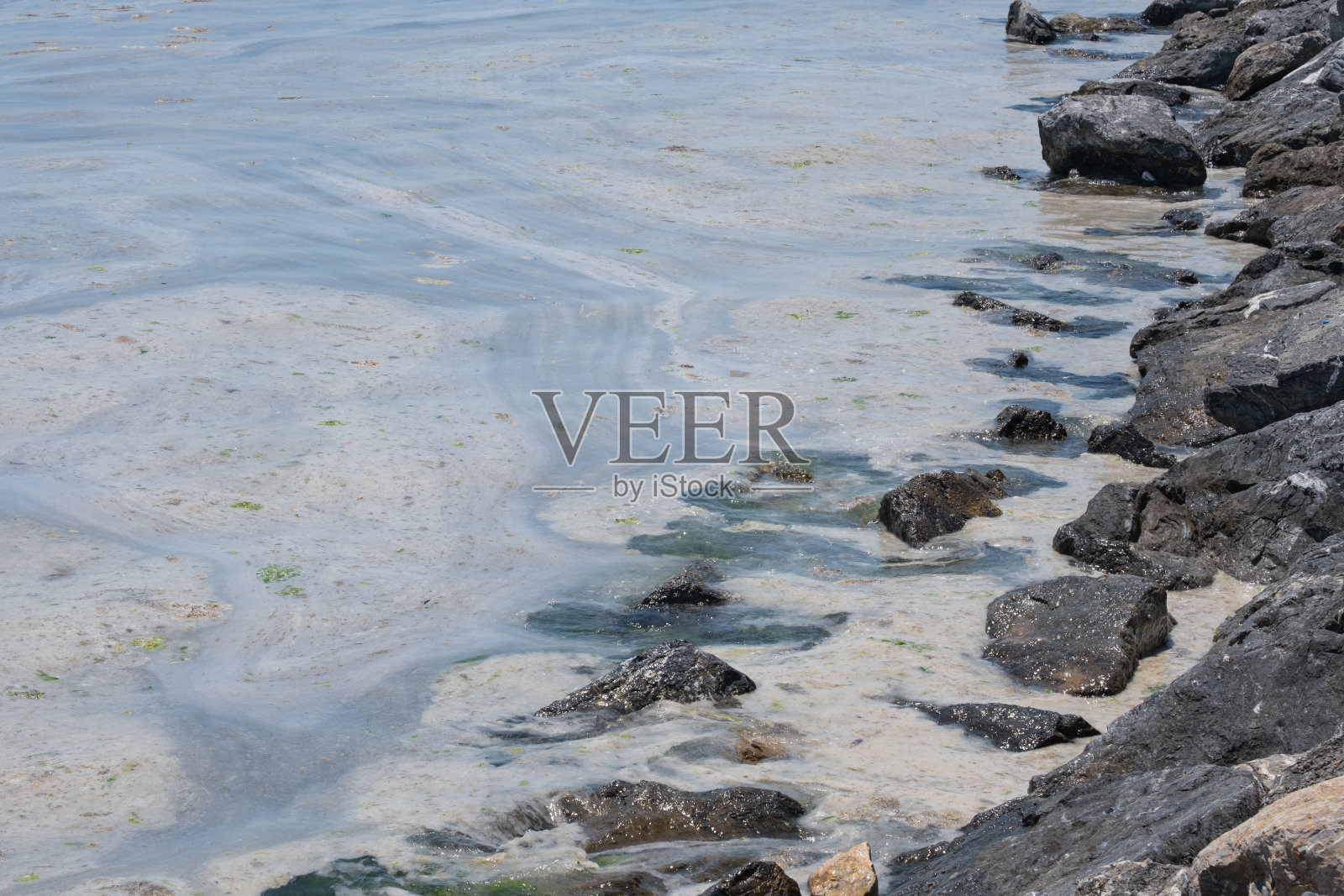 海面上的粘液，伊斯坦布尔，环境灾难，照片摄影图片