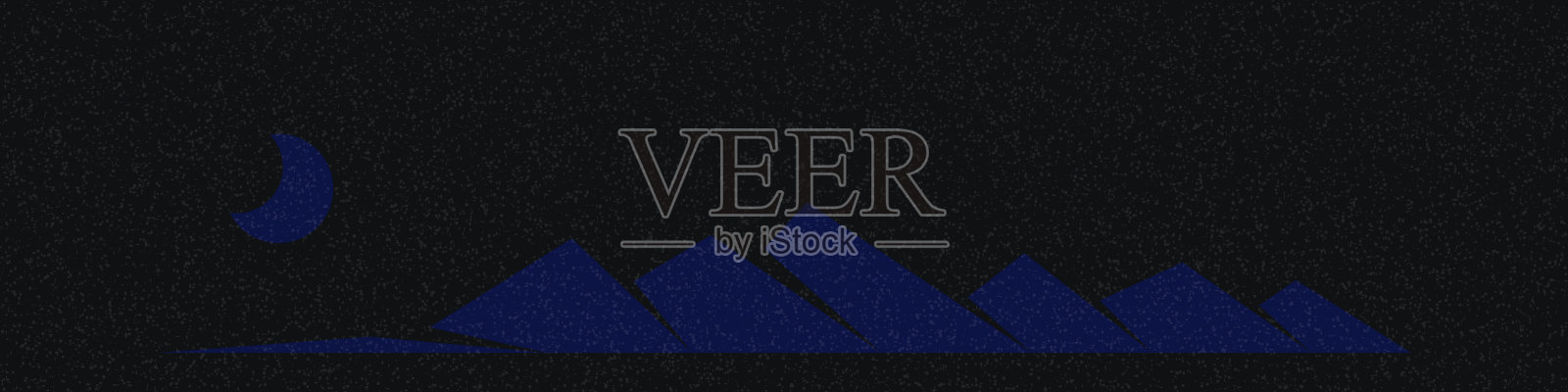 几何山剪影生成艺术海报插图插画图片素材