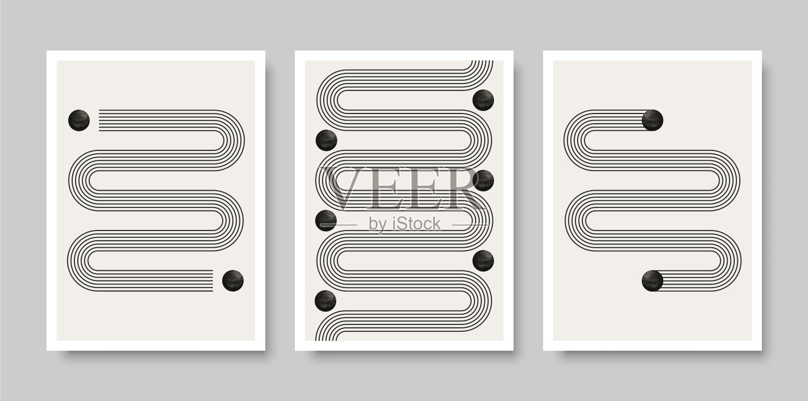 时尚集抽象创意极简插画图片素材