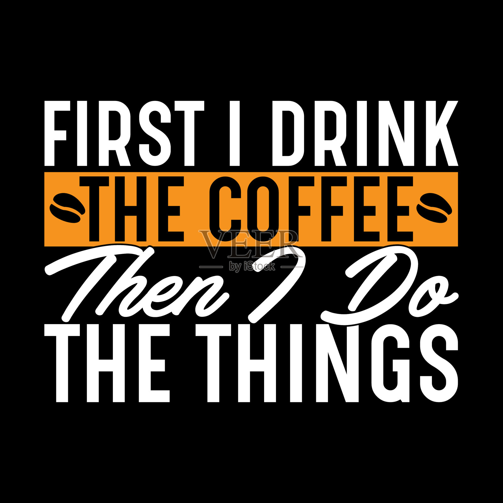 首先我喝咖啡搞笑咖啡生活插画图片素材