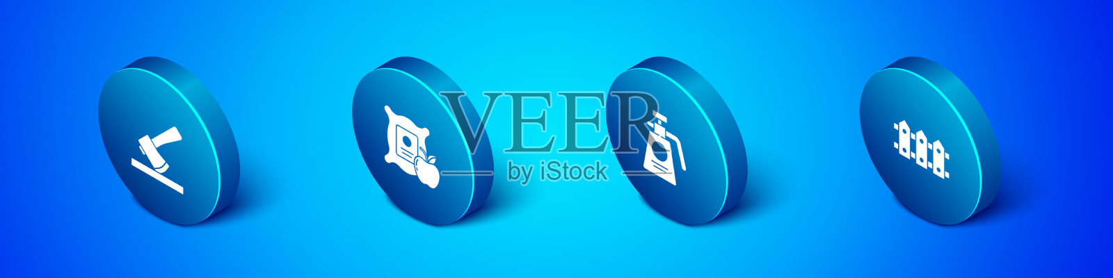 设置等距木斧花园喷雾器为图标素材