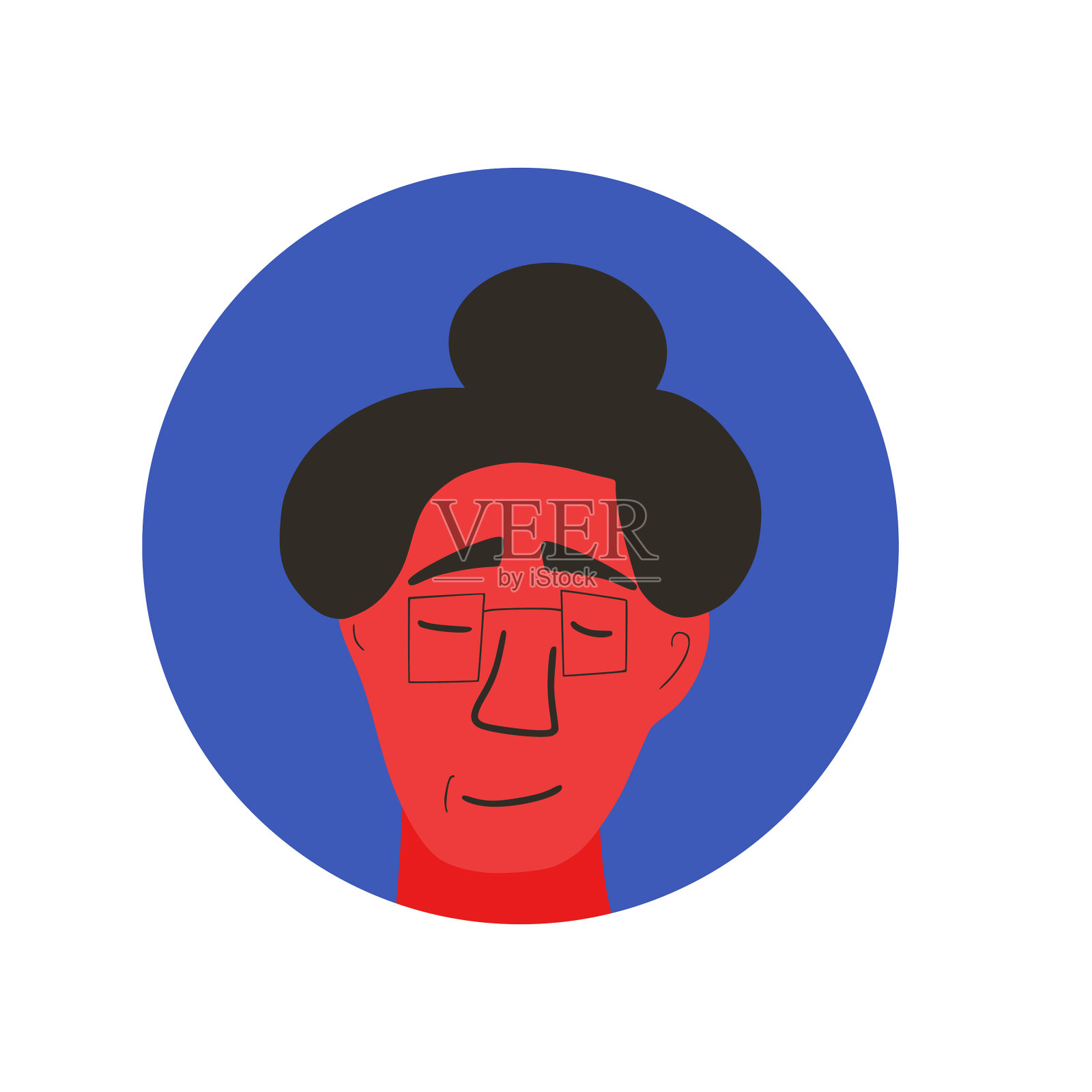 图标与面平面颜色设计插画图片素材