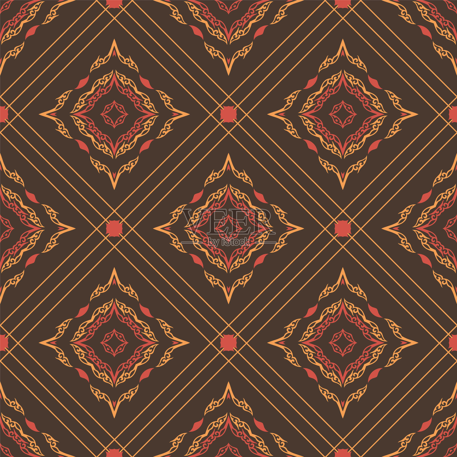 无缝隙花纹背景插画图片素材