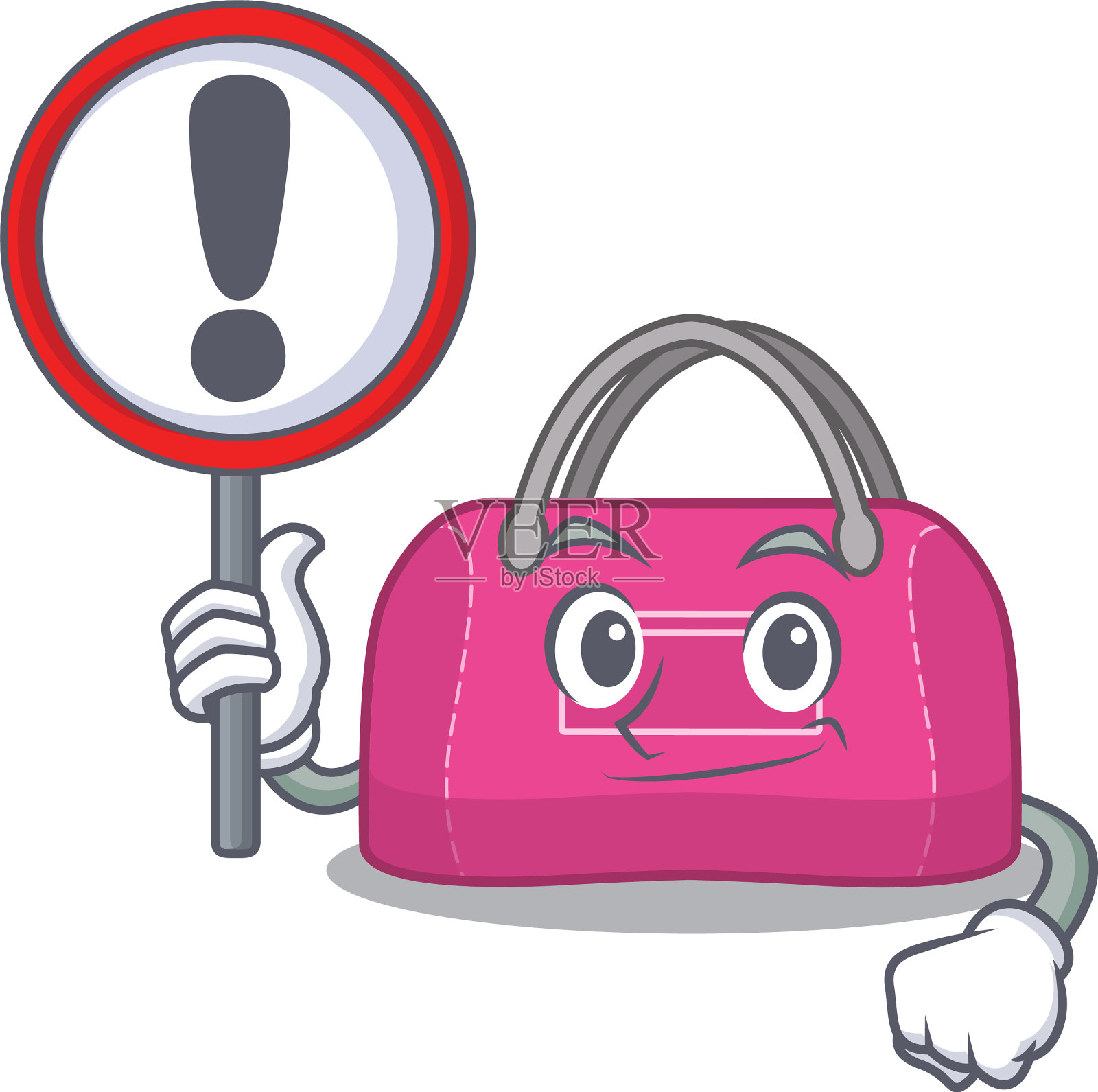 一个卡通图标女子运动包与设计元素图片