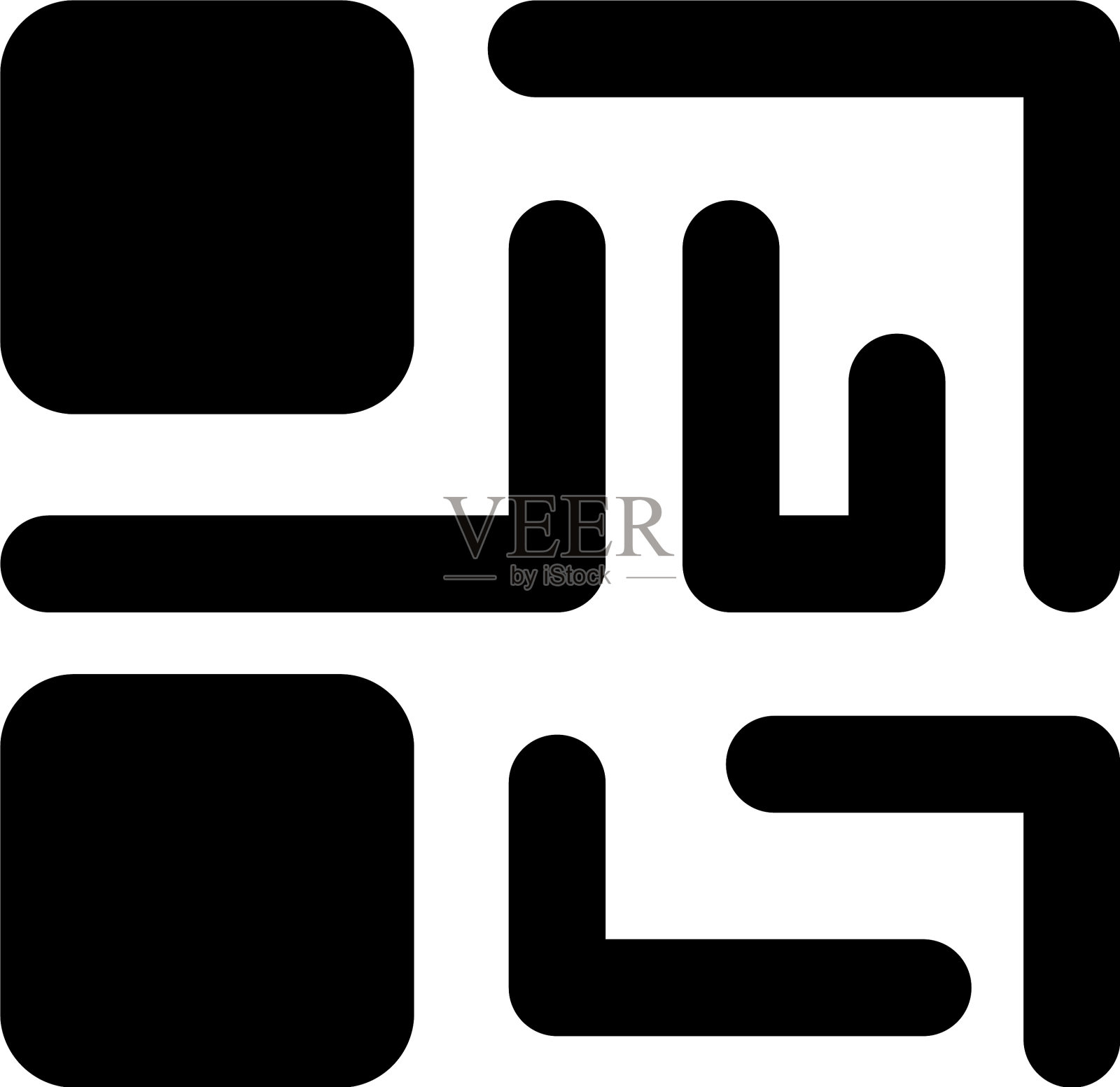 二维码插画图片素材