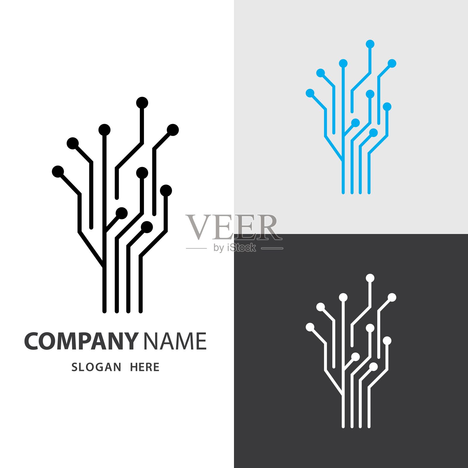 电路设计插画图片素材