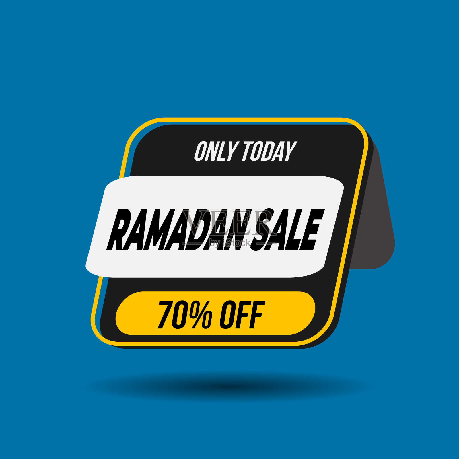 斋月的促销标语上写着折扣和优惠插画图片素材