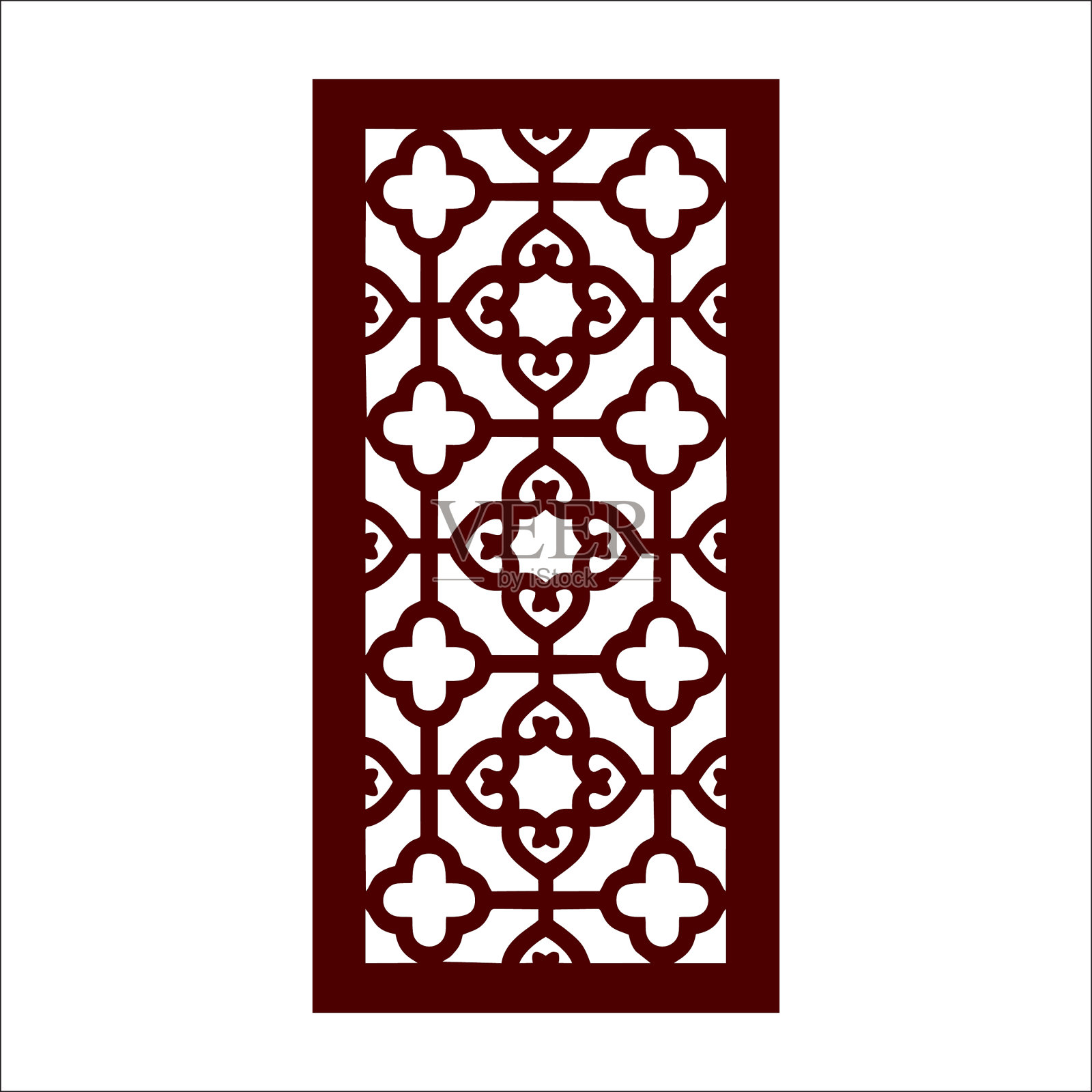 激光切割图案设计伊斯兰图案插画图片素材
