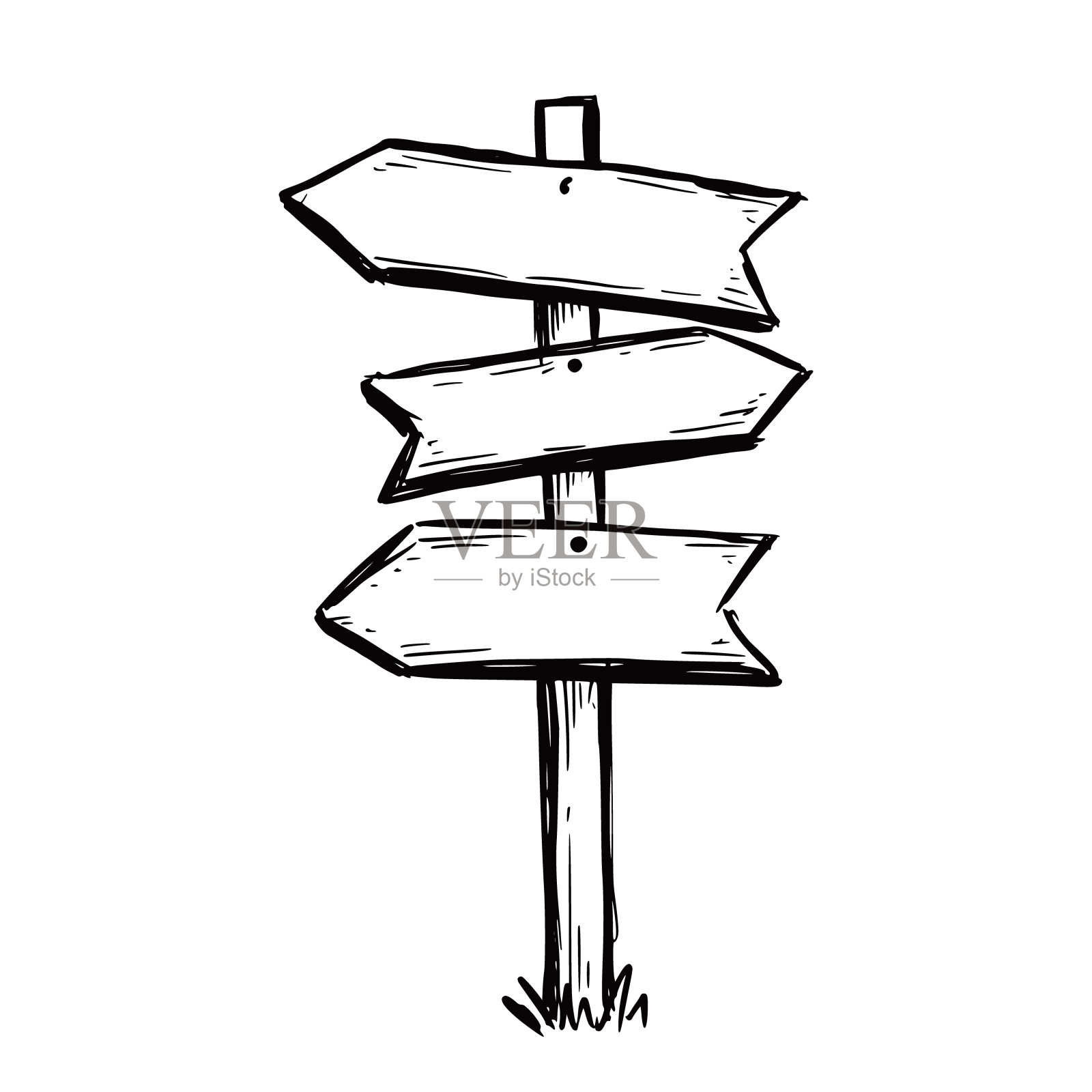 素描方向的信号。手绘设计元素图片