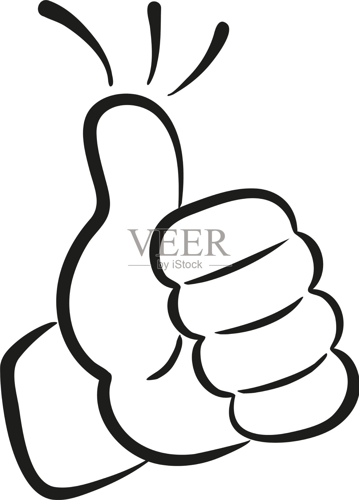 大拇指向上，最好是ok的手势图标素材