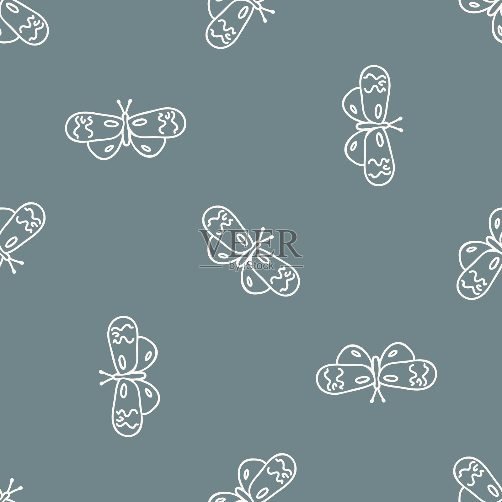 无缝背景燕子尾蝶性别插画图片素材