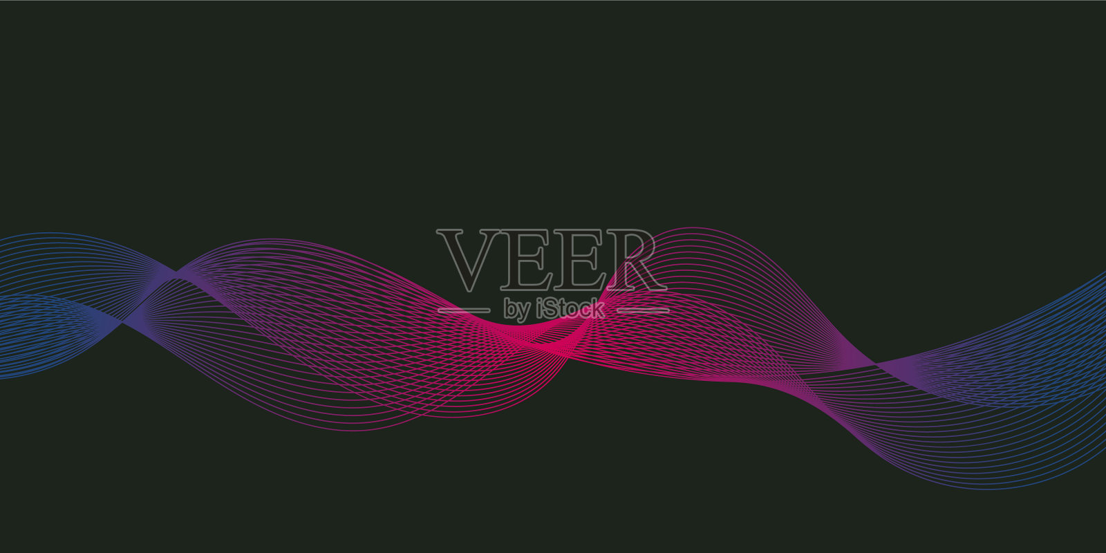 抽象波浪线背景插画图片素材