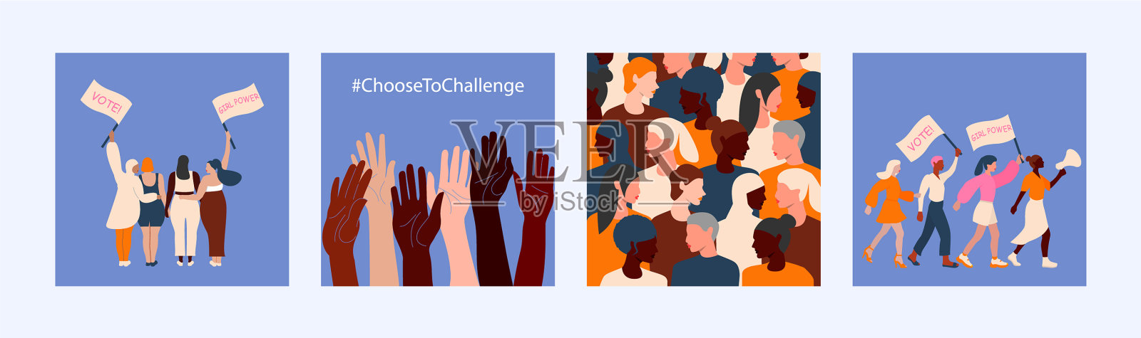 为国际妇女节而设插画图片素材