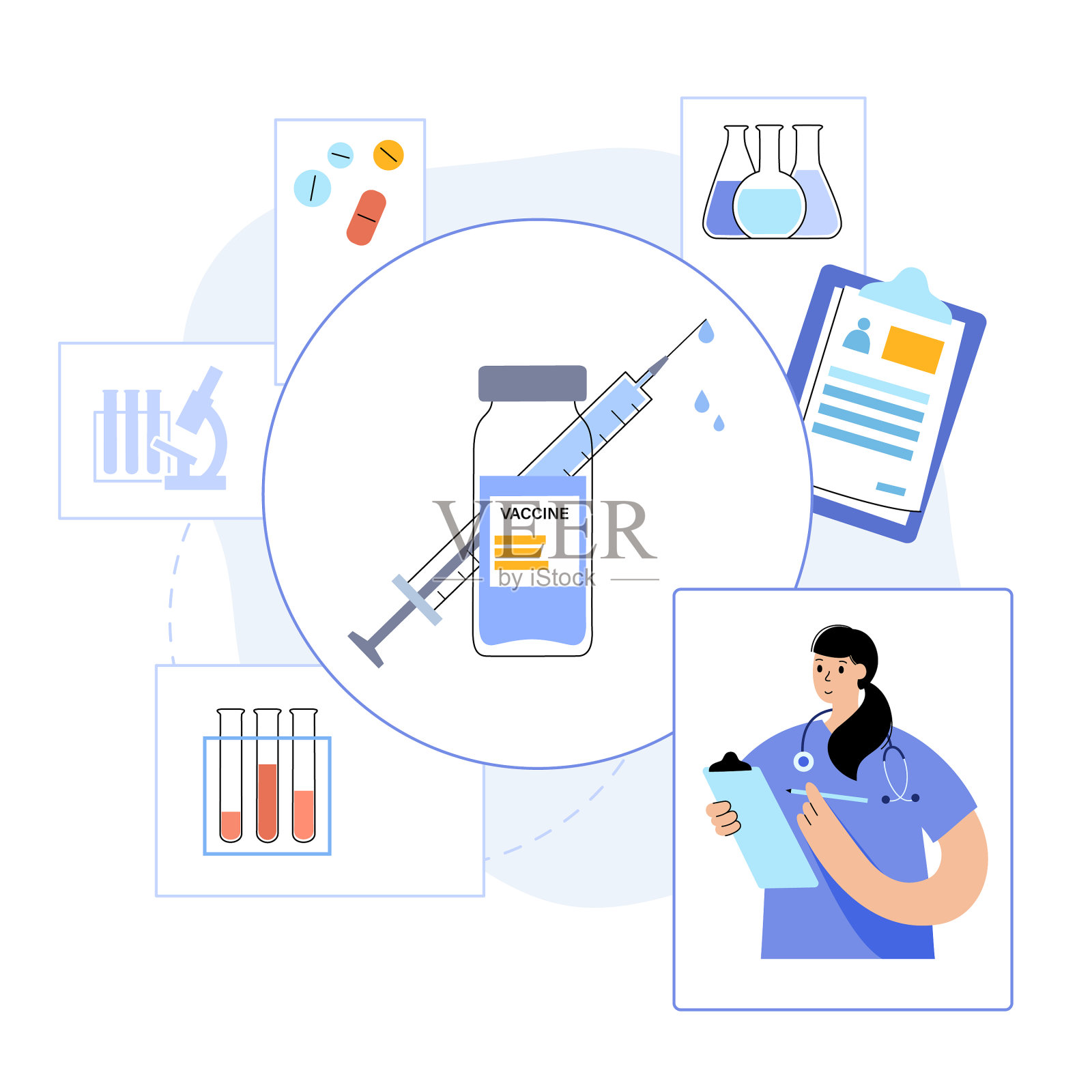 全球疫苗概念设计元素图片