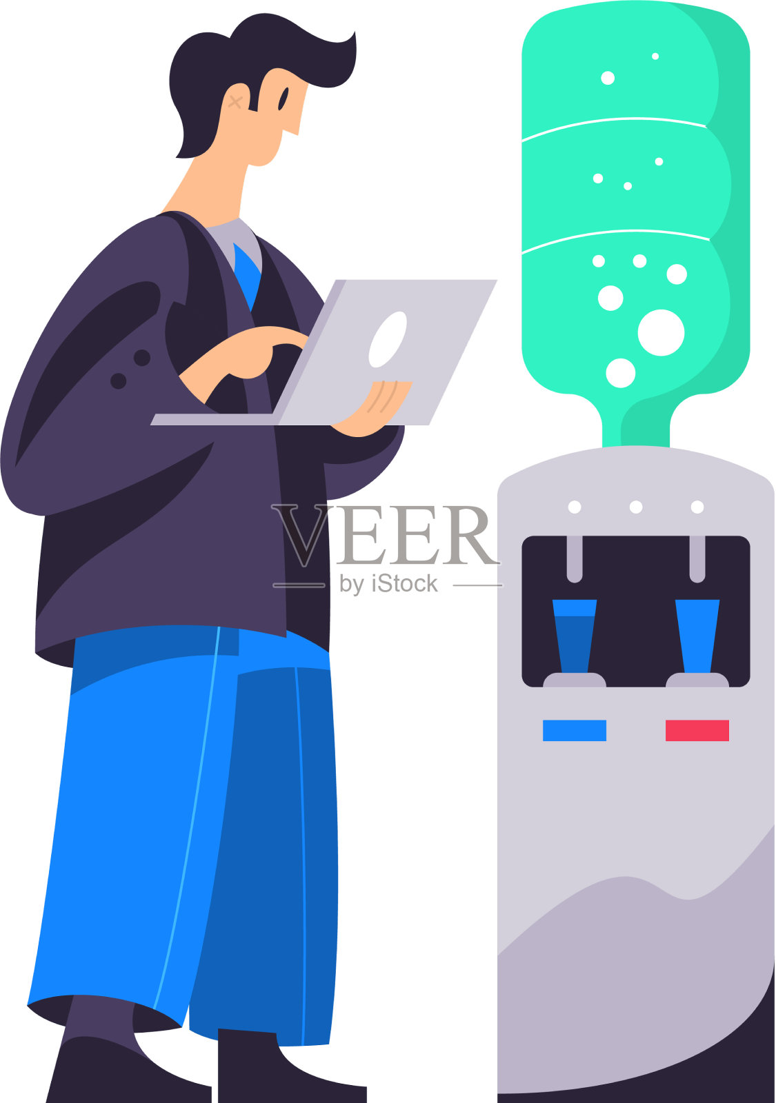 办公室热水器组成设计元素图片