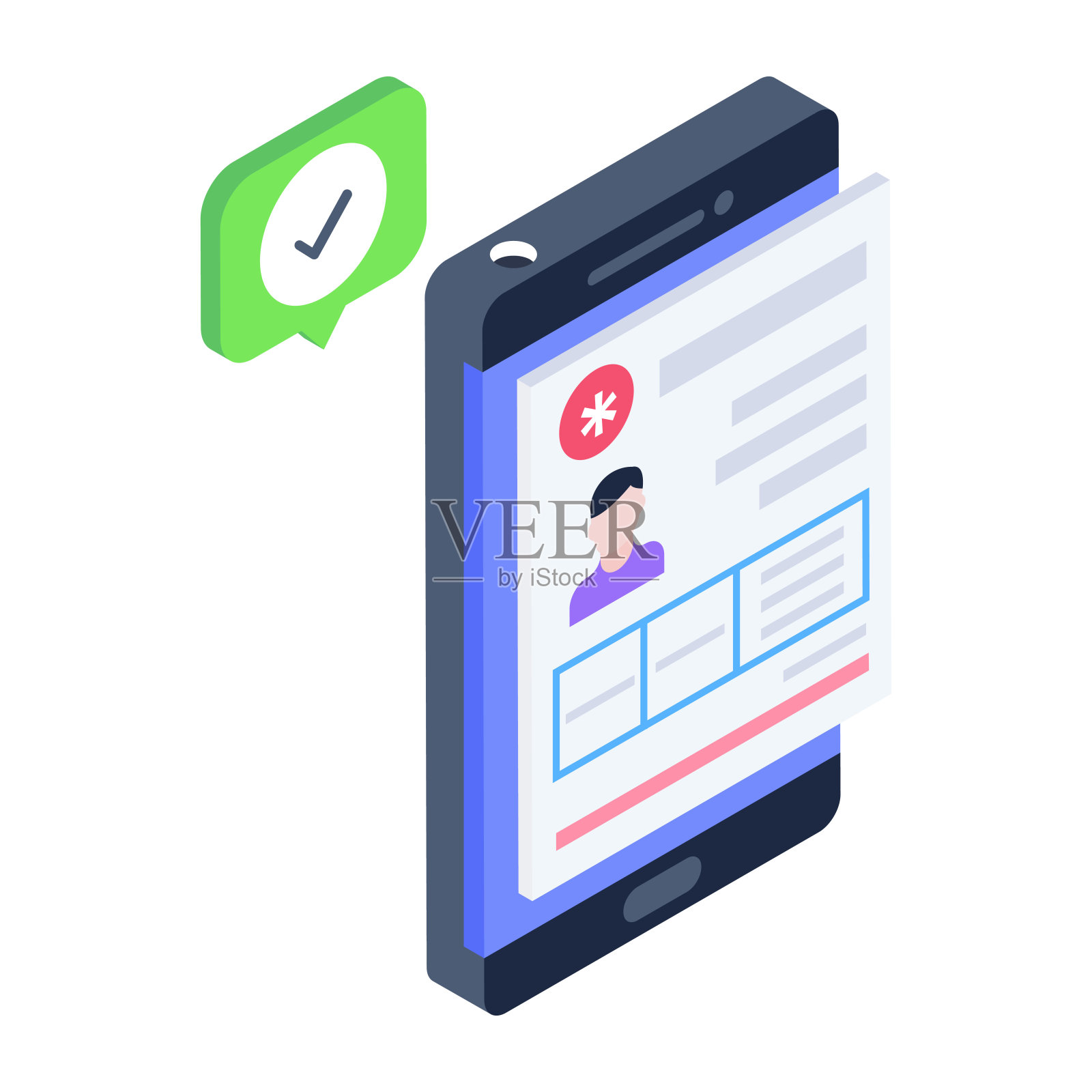 医疗应用插画图片素材