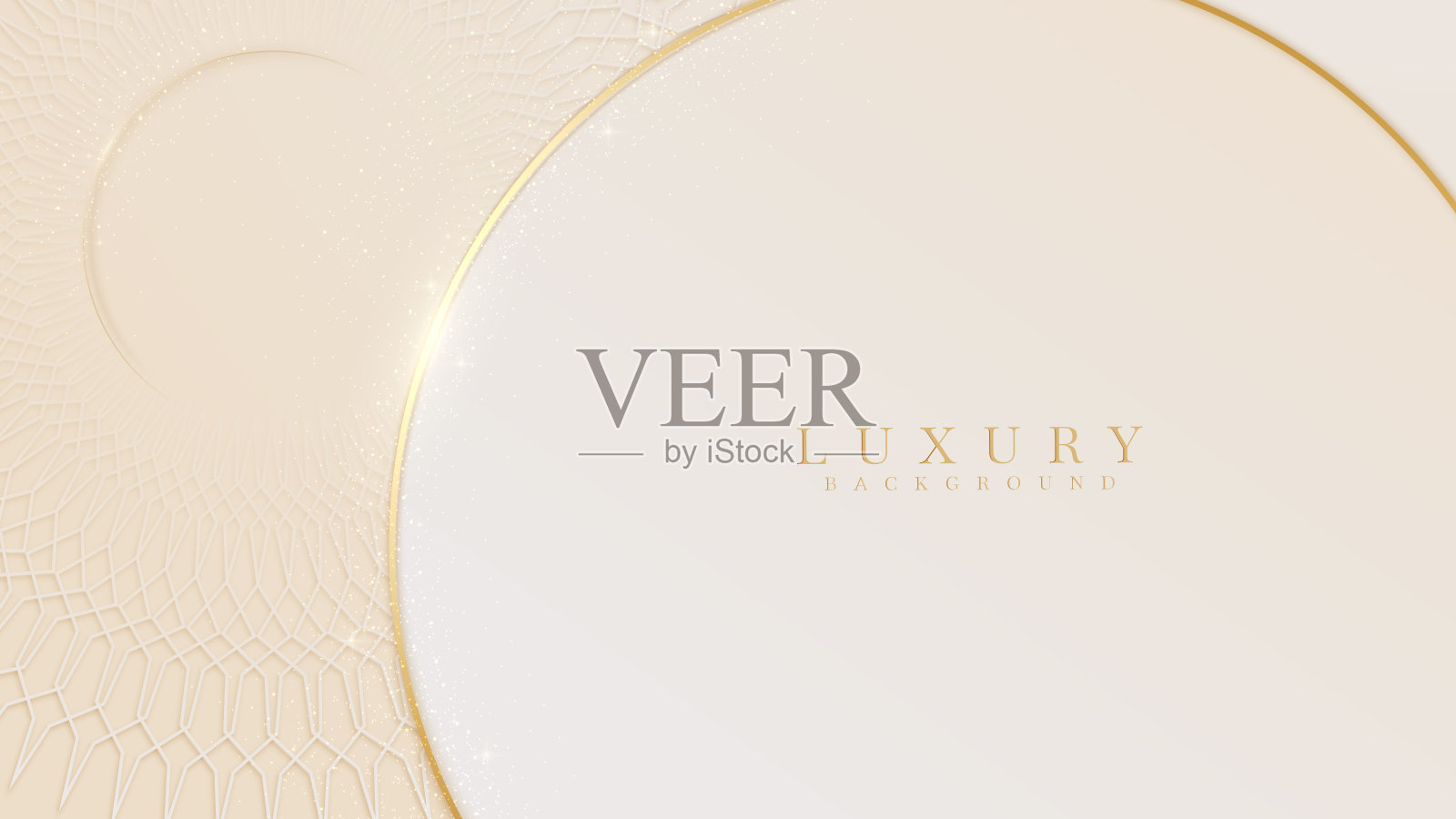 奢华的背景配以金色线条，黄色抽象蜡笔勾勒出温馨流畅的场景感觉。插画图片素材