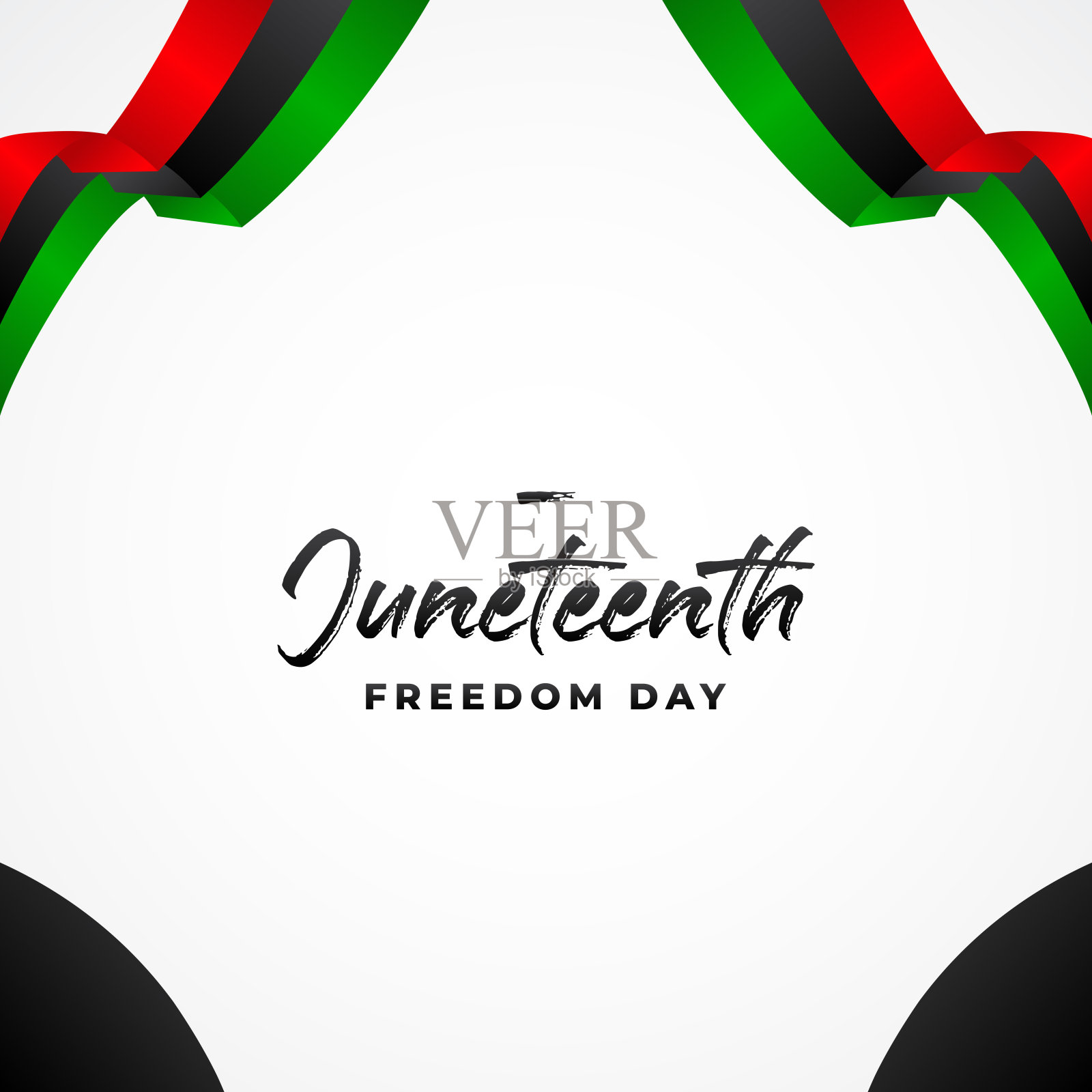 快乐的六月自由日背景设计插画图片素材