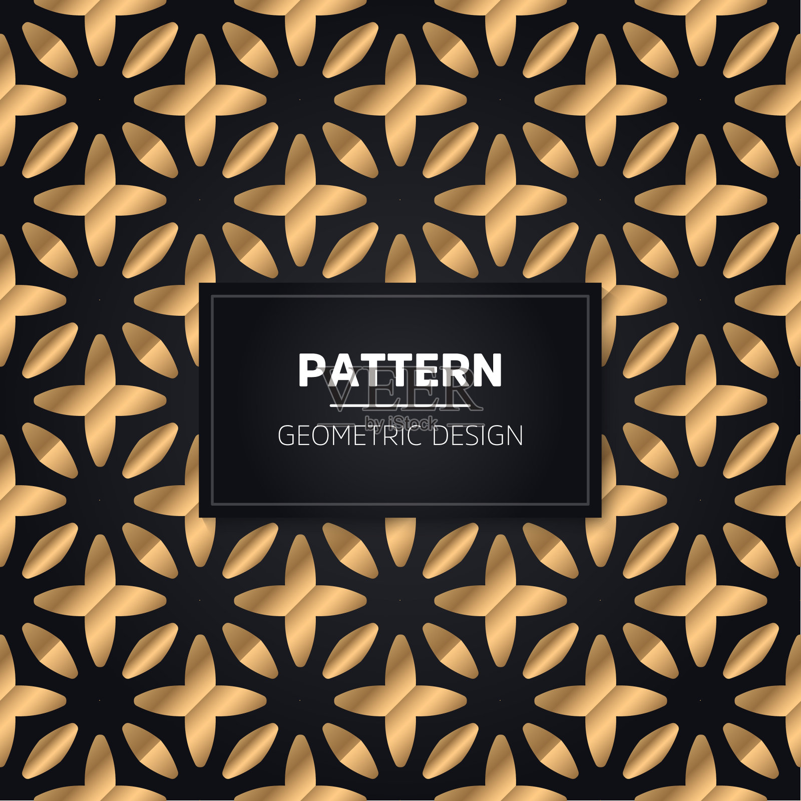 曼陀罗黄金无缝花纹豪华插画图片素材