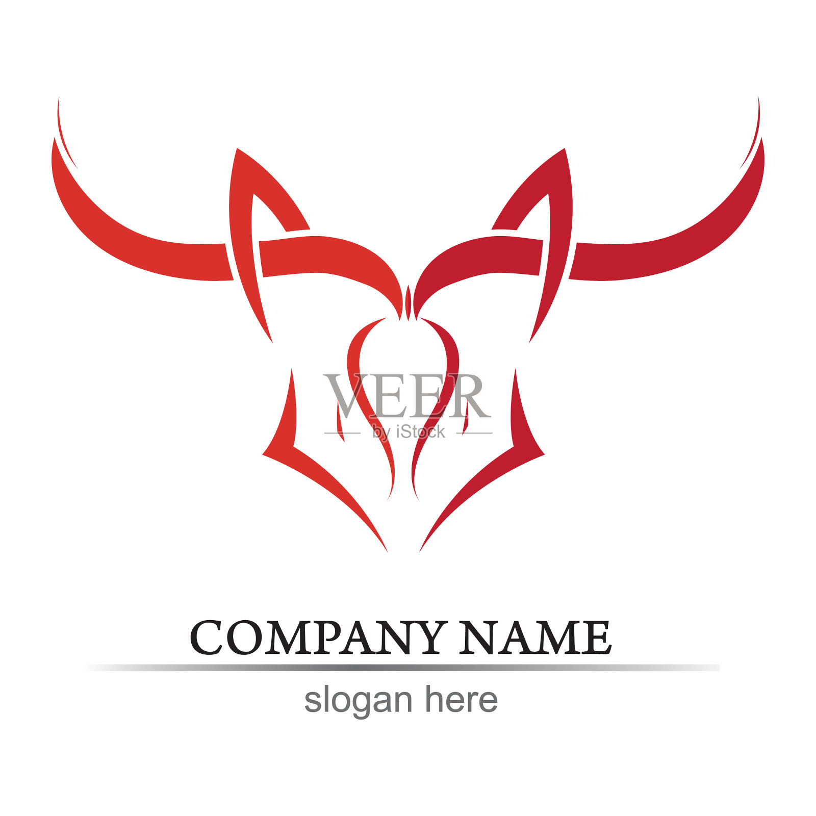 牛角标志和图标模板应用程序插画图片素材