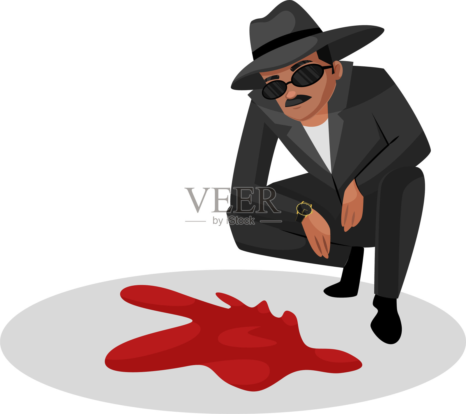 侦探漫画人设计元素图片