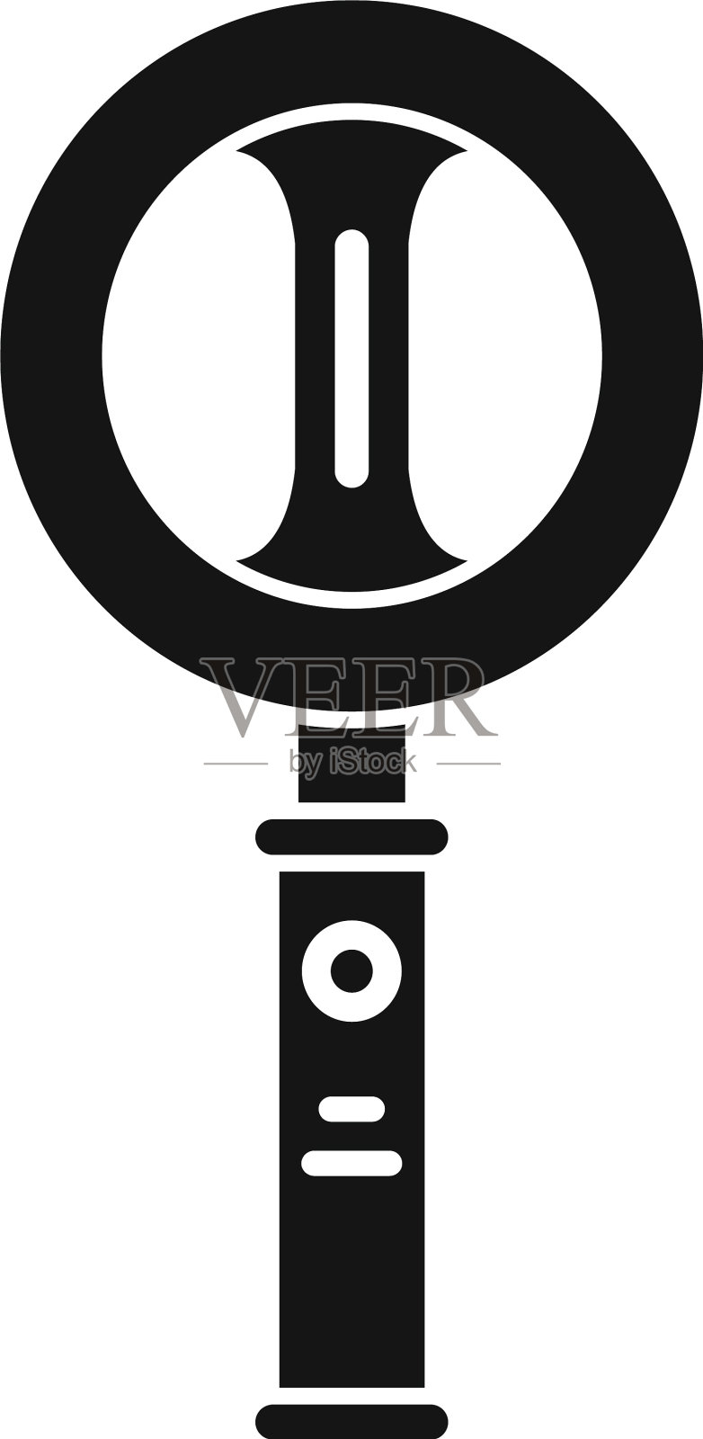 圆形金属探测器图标风格简单图标素材