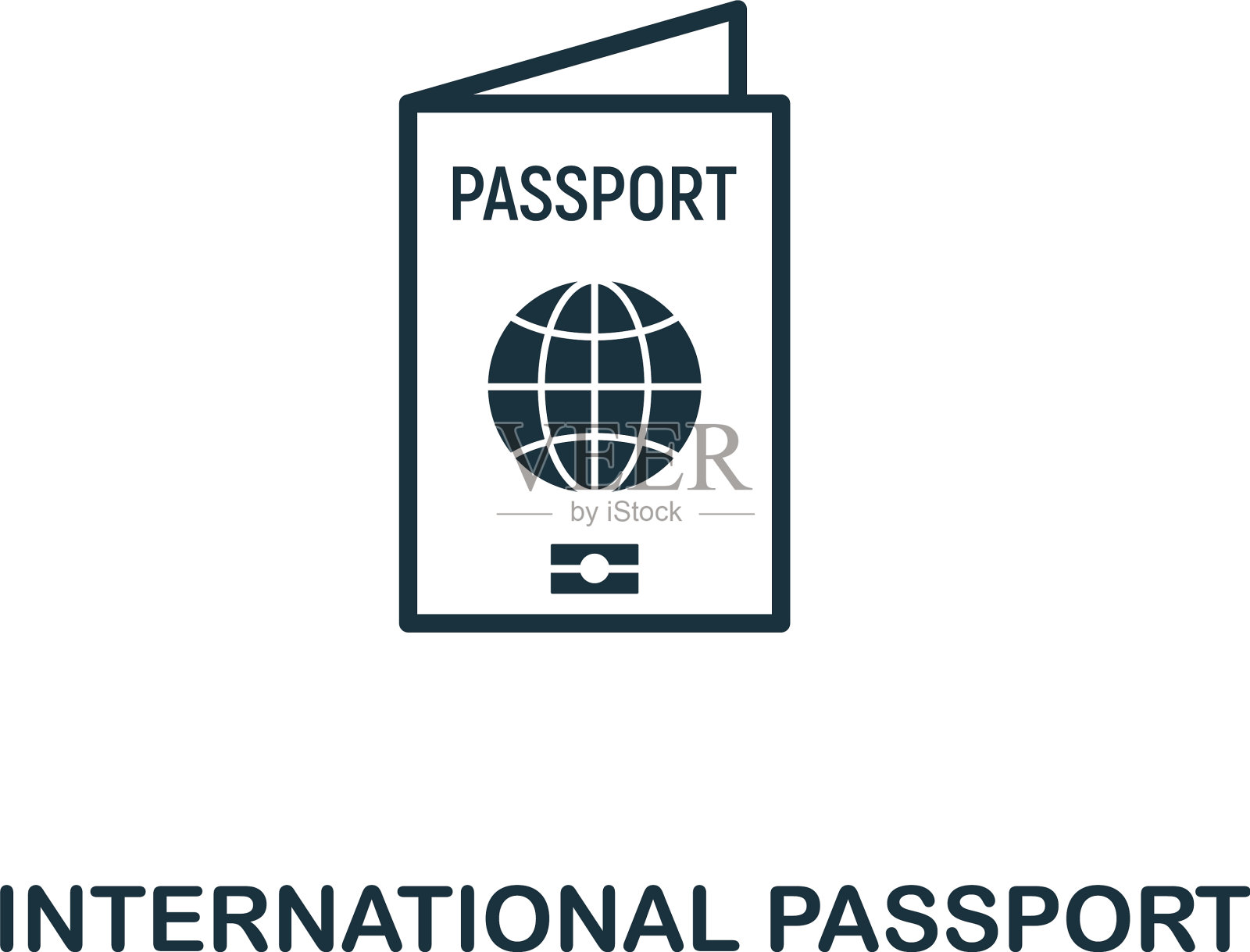 国际护照图标创意元素插画图片素材