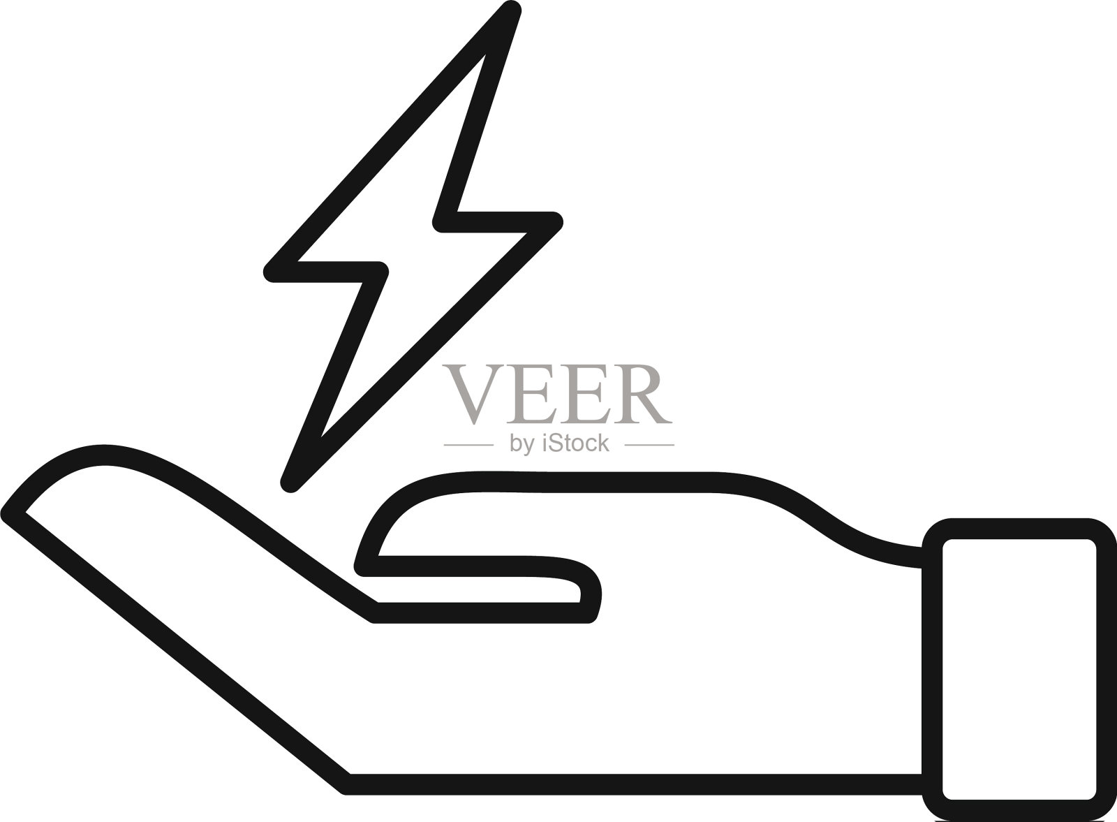 清洁能源现代图标轮廓风格图标素材