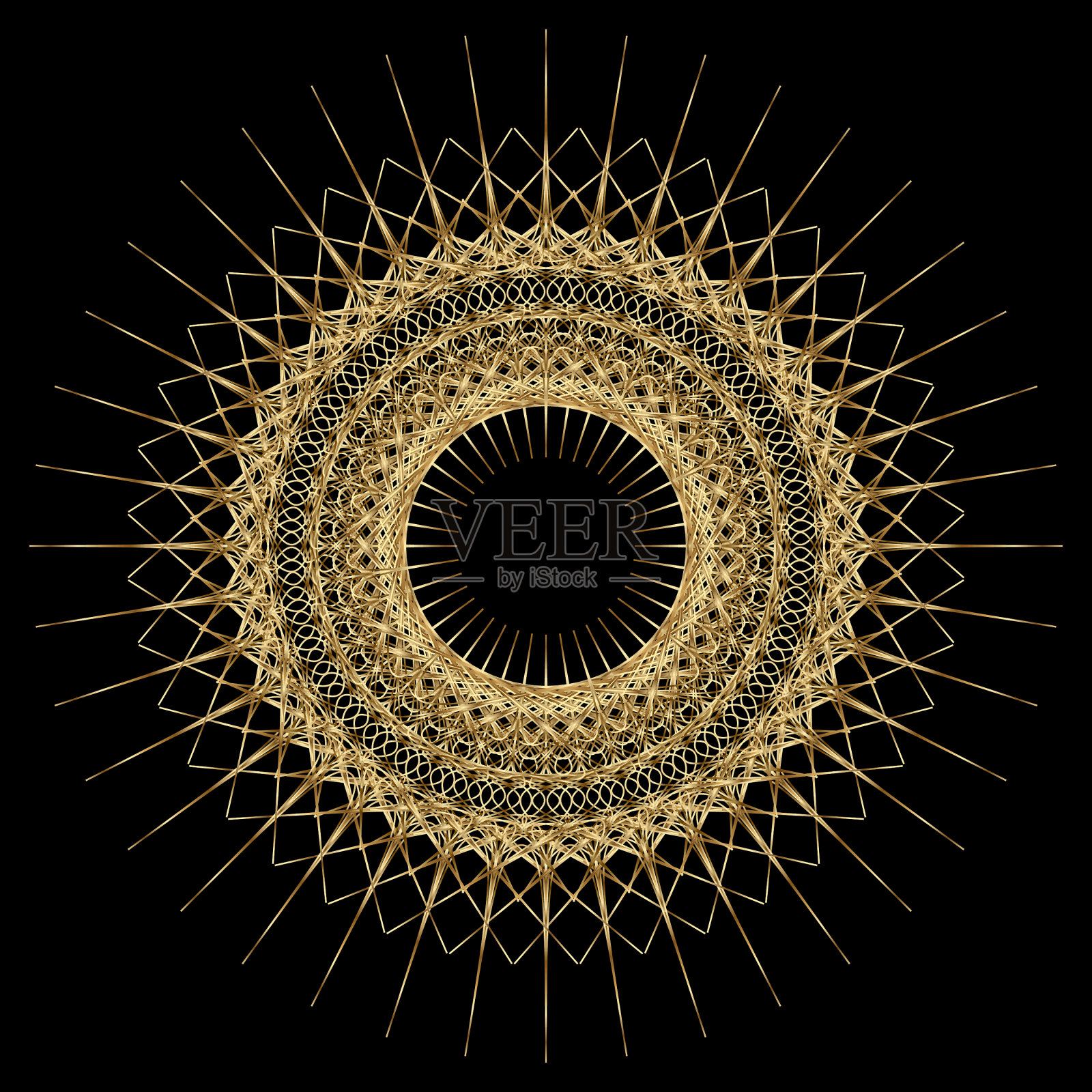 色彩缤纷的圆形民族图案设计元素插画图片素材