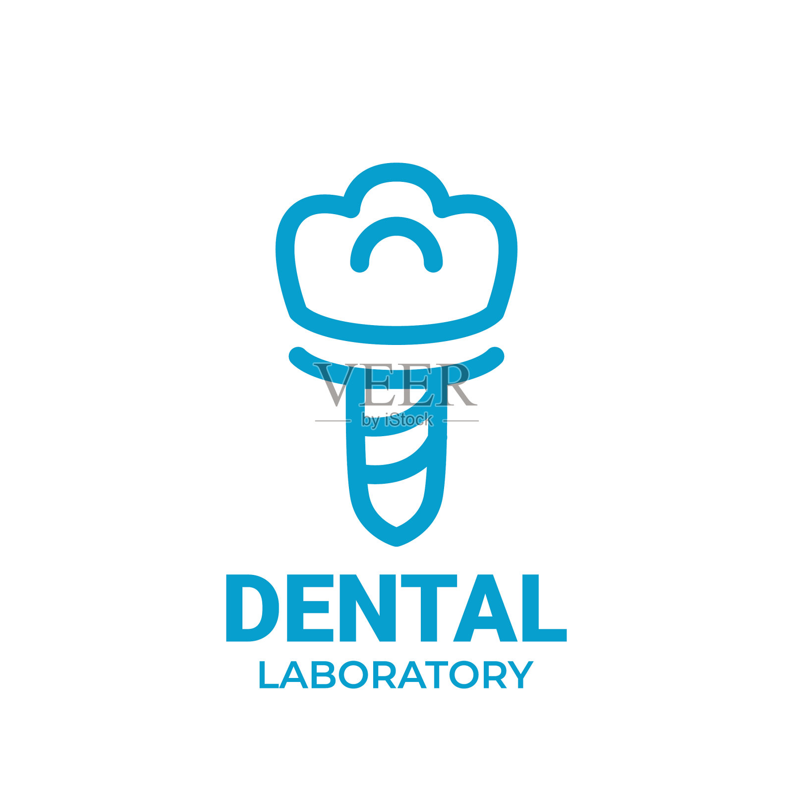 牙科诊所的蓝牙标志插画图片素材