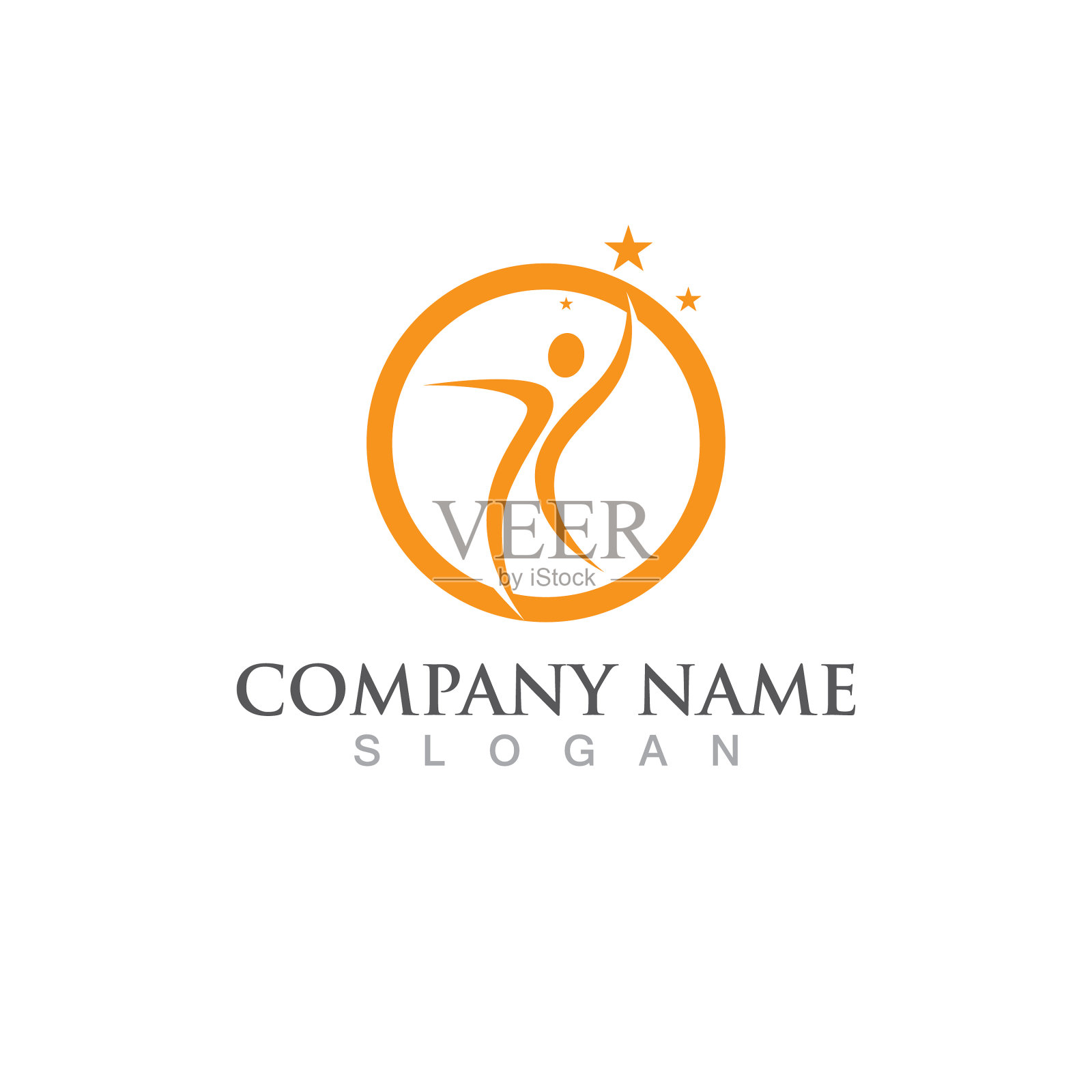 人物标志标志插画图片素材