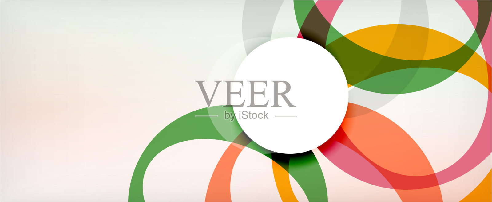 环形几何形状o字母重复插画图片素材