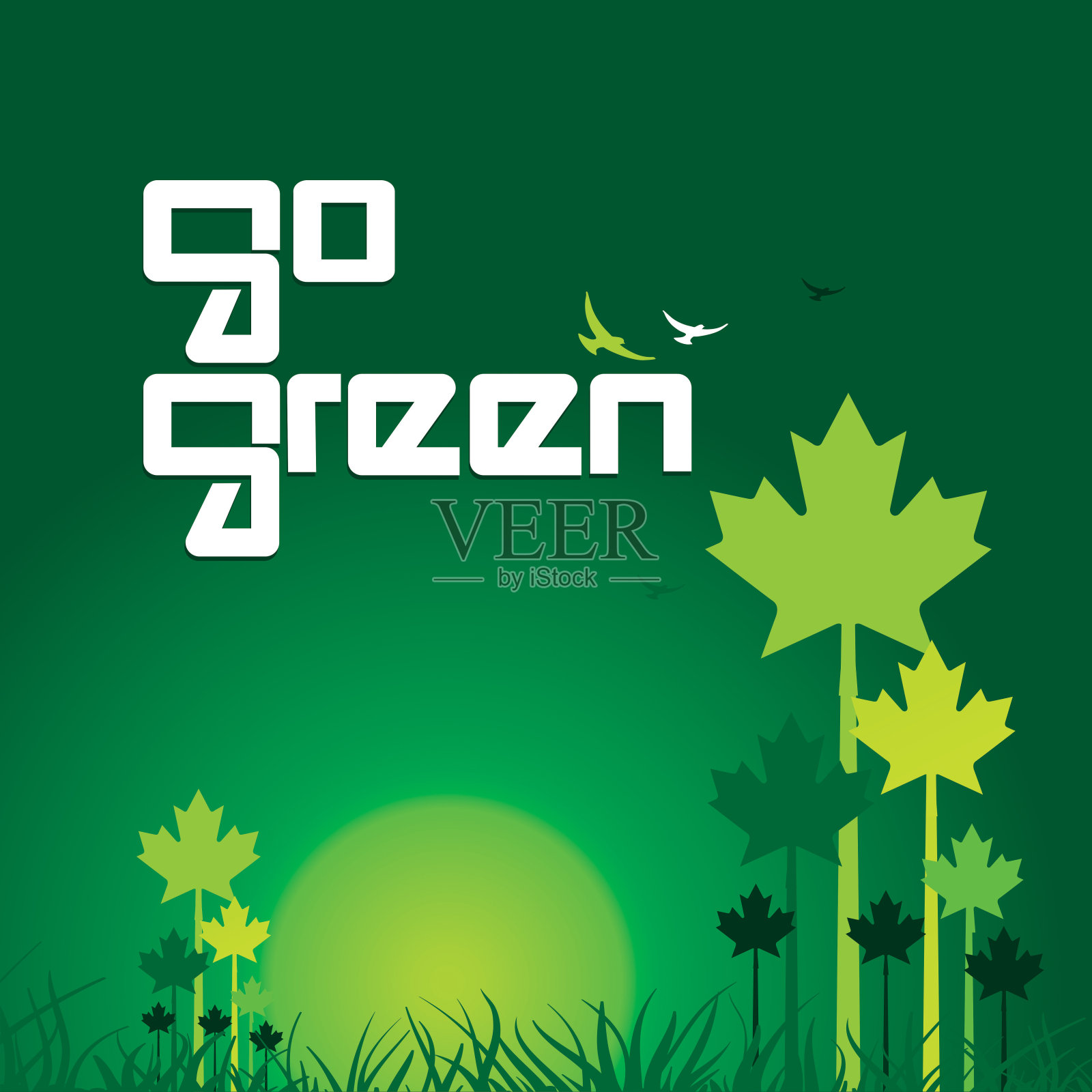 绿色环保世界环境概念背景插画图片素材