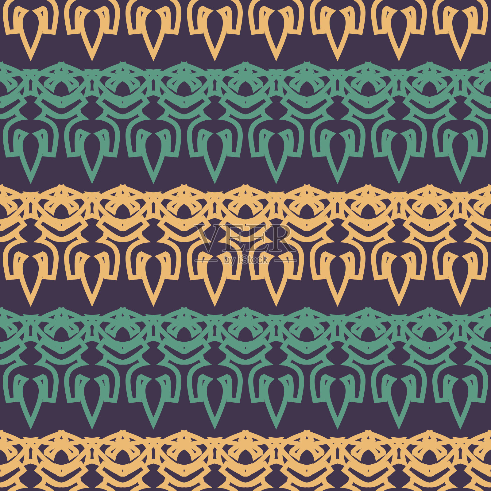 无缝图案与几何装饰。插画图片素材