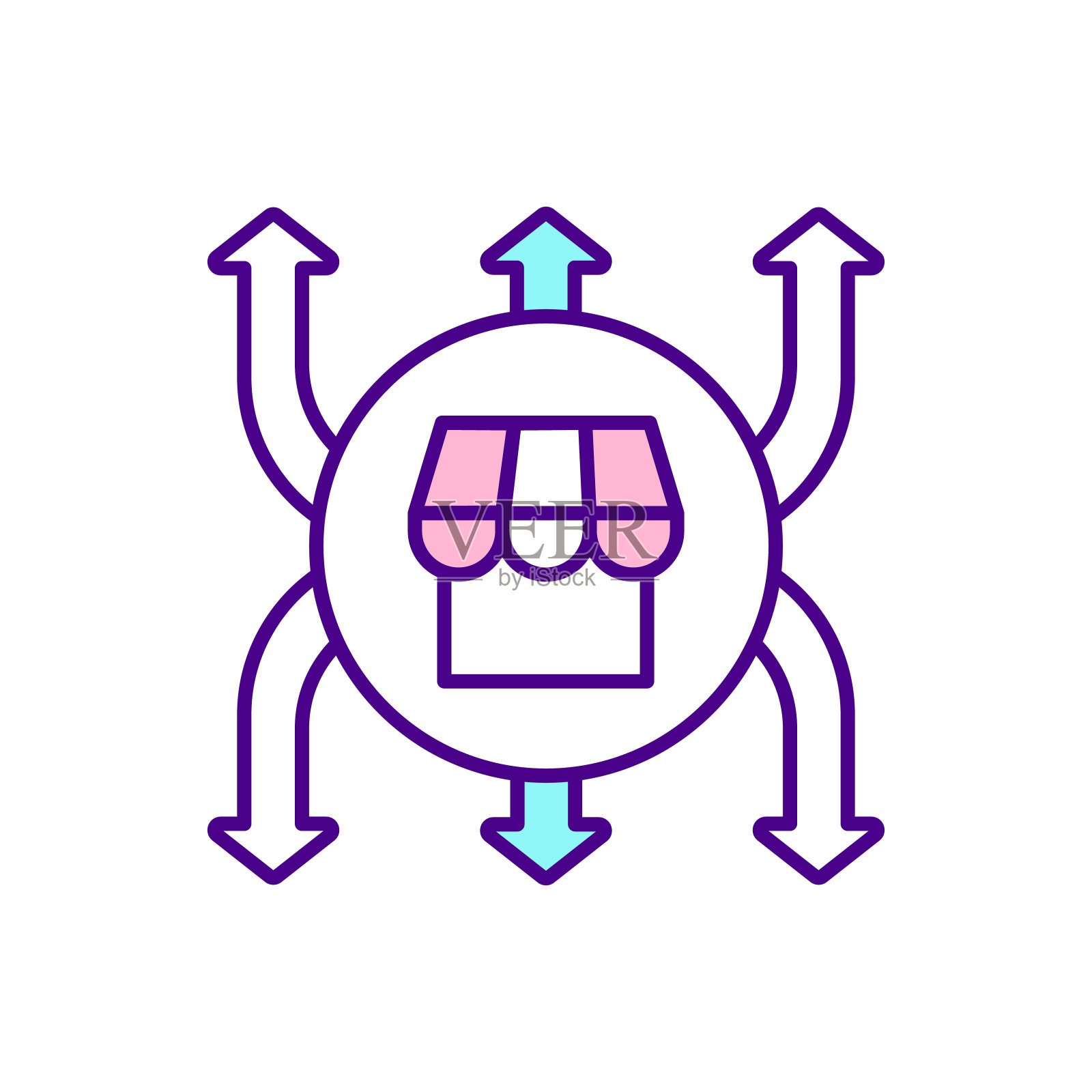 电子商务扩展RGB彩色图标插画图片素材