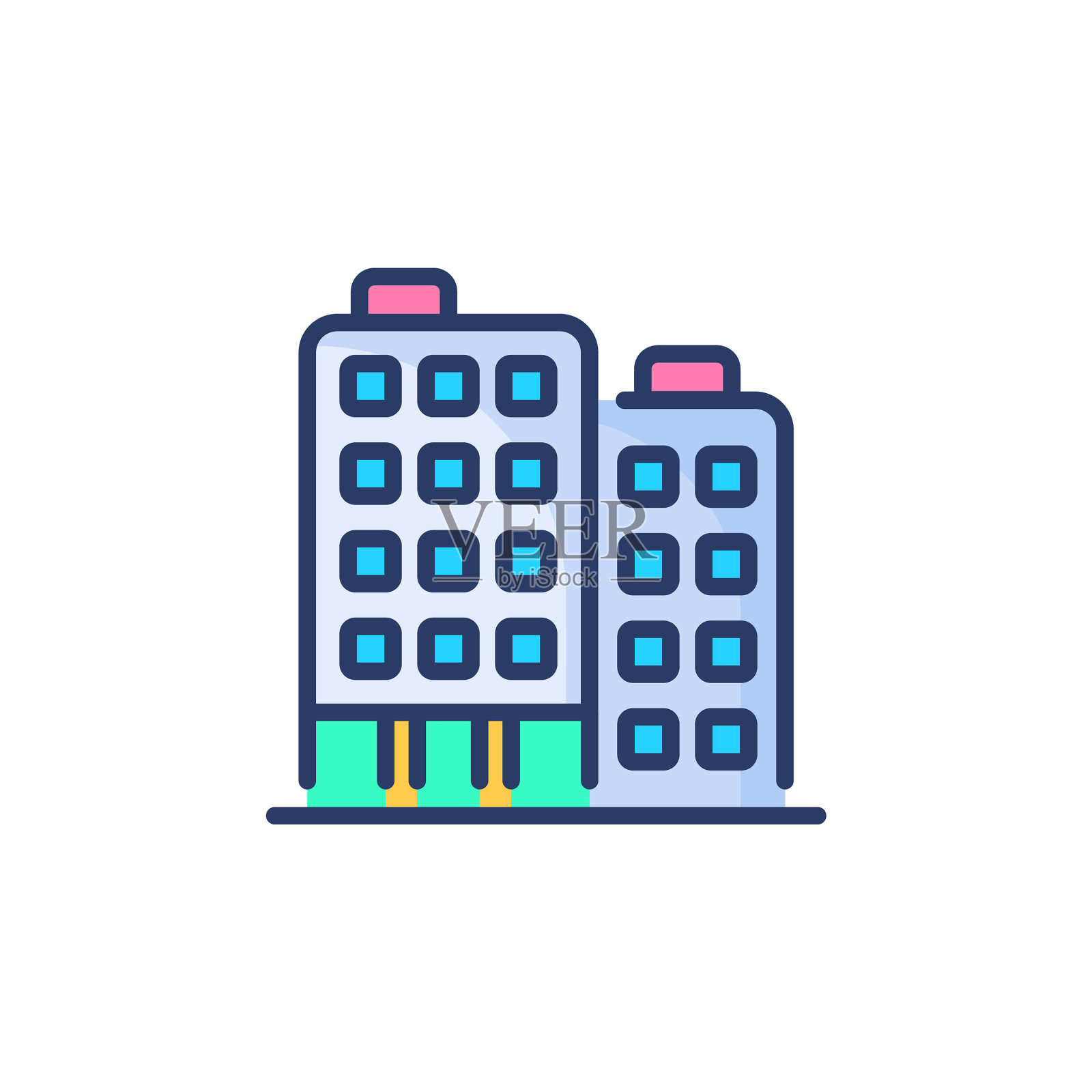 在标志类型的办公室图标插画图片素材