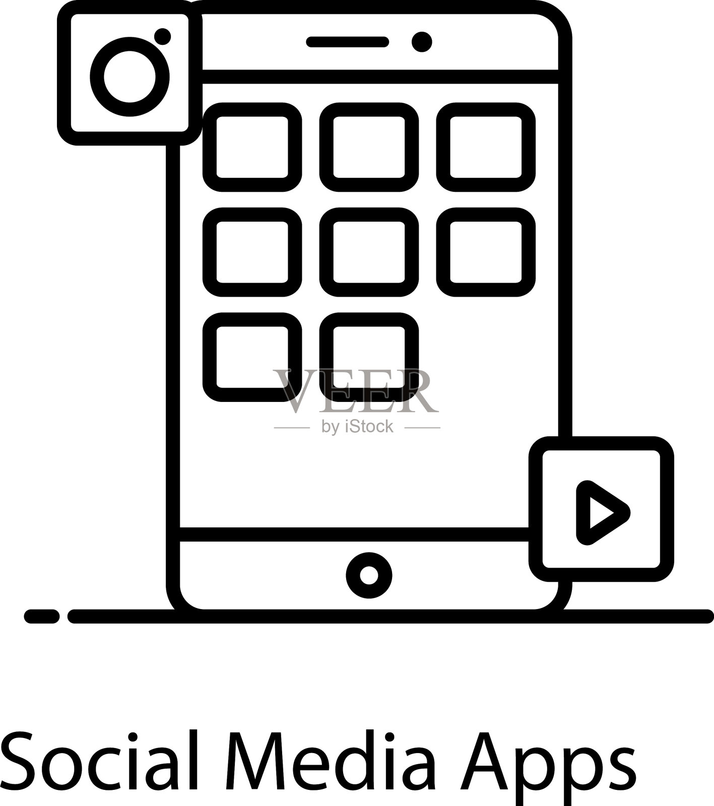 社交媒体的应用图标素材