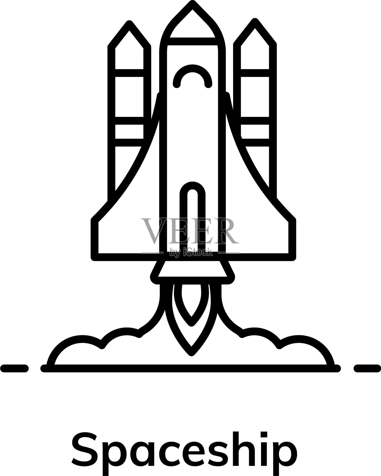 宇宙飞船插画图片素材