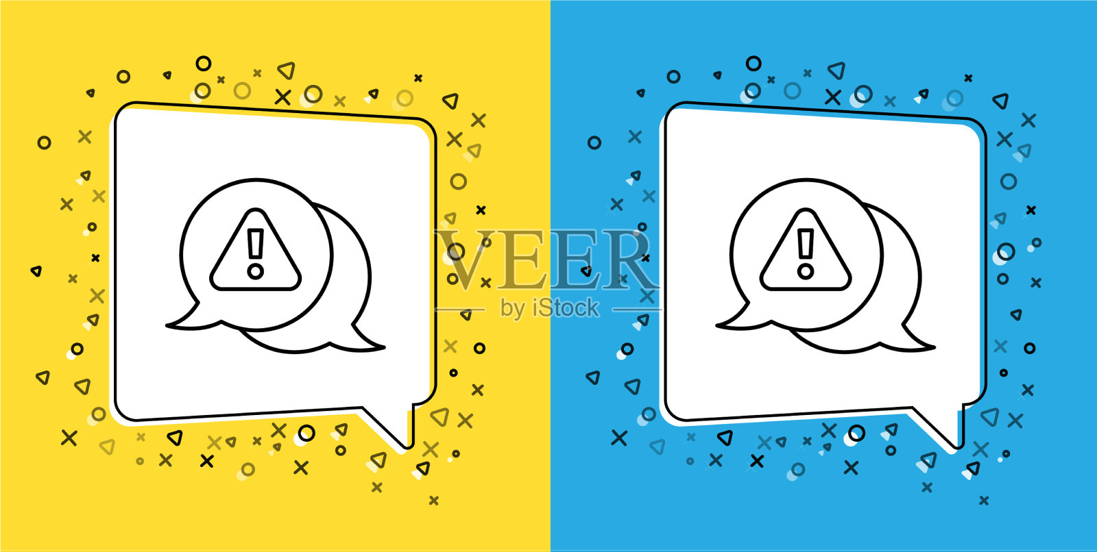 在三角形图标中设置行感叹号图标素材