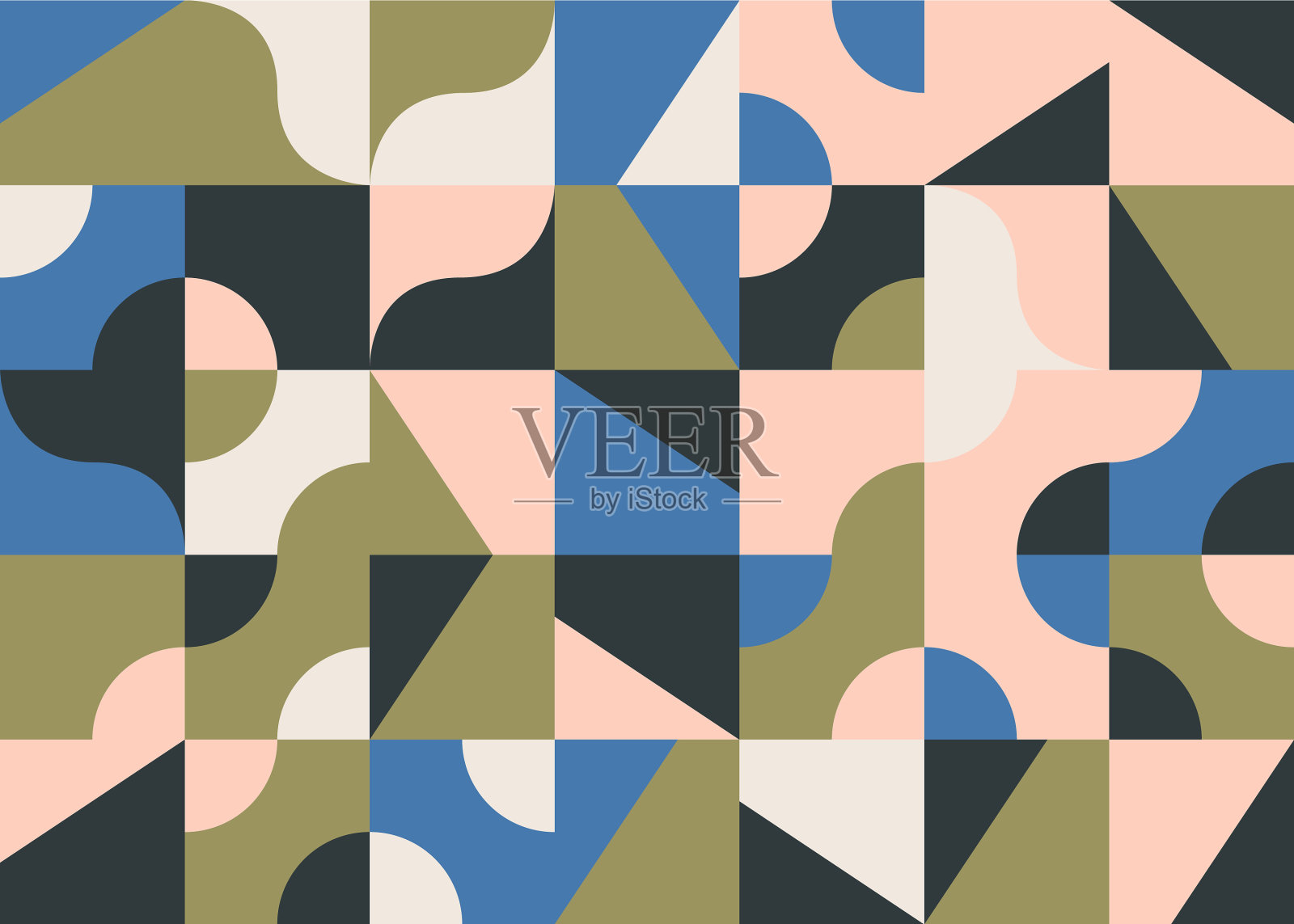 抽象几何图案艺术品插画图片素材