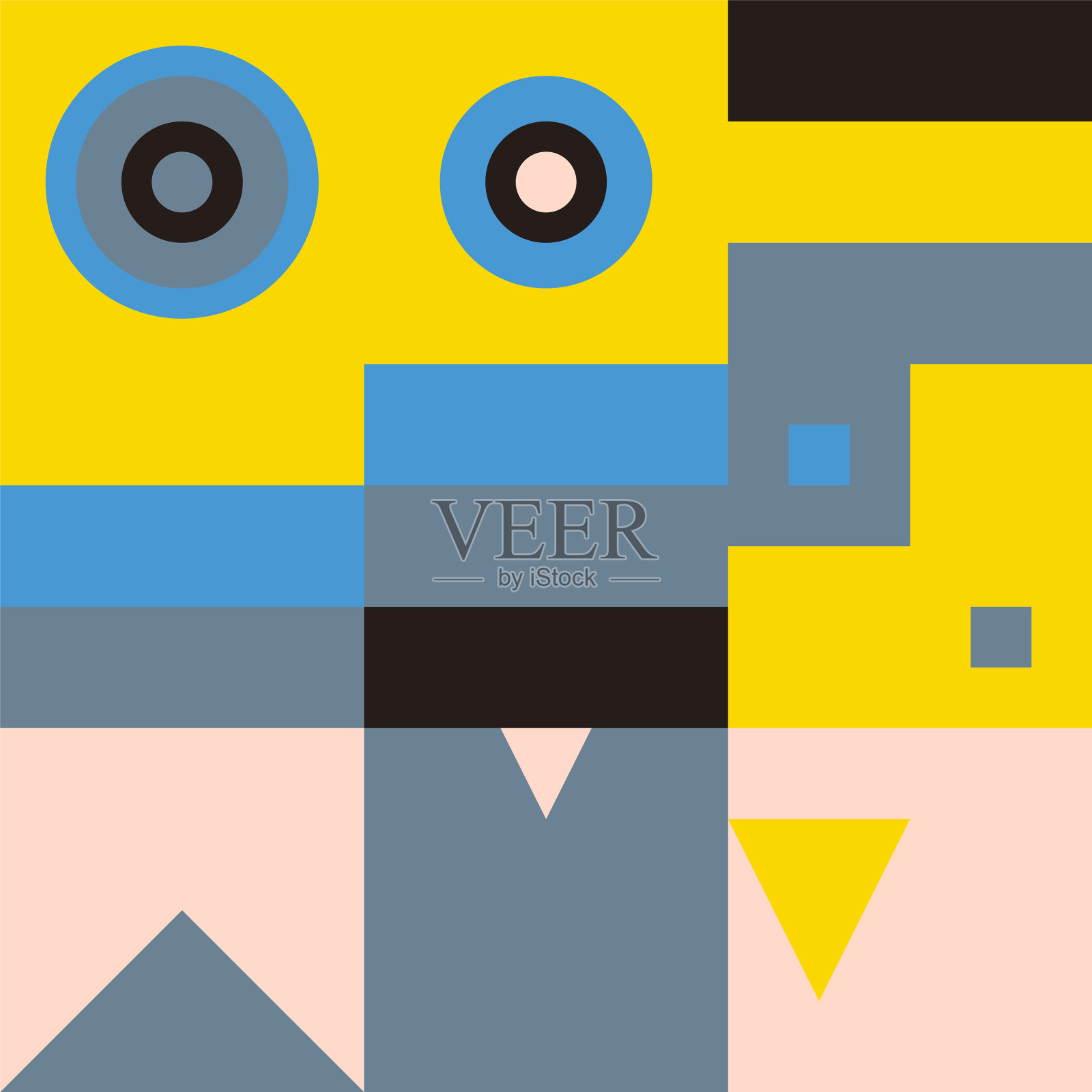 抽象重复图案设计插画图片素材