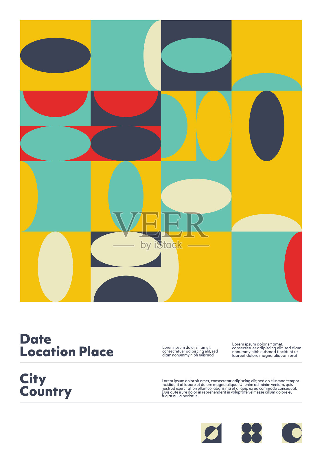 瑞士设计风格海报模板插画图片素材