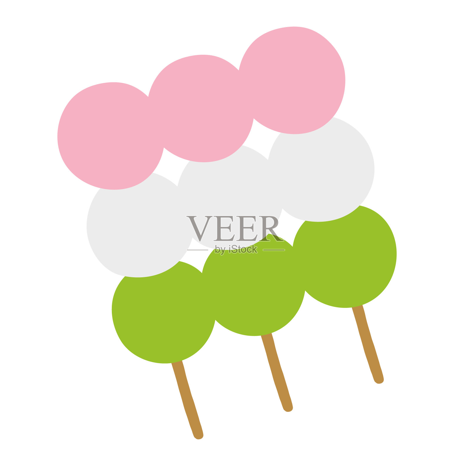 手绘插图图标花见饺子插画图片素材