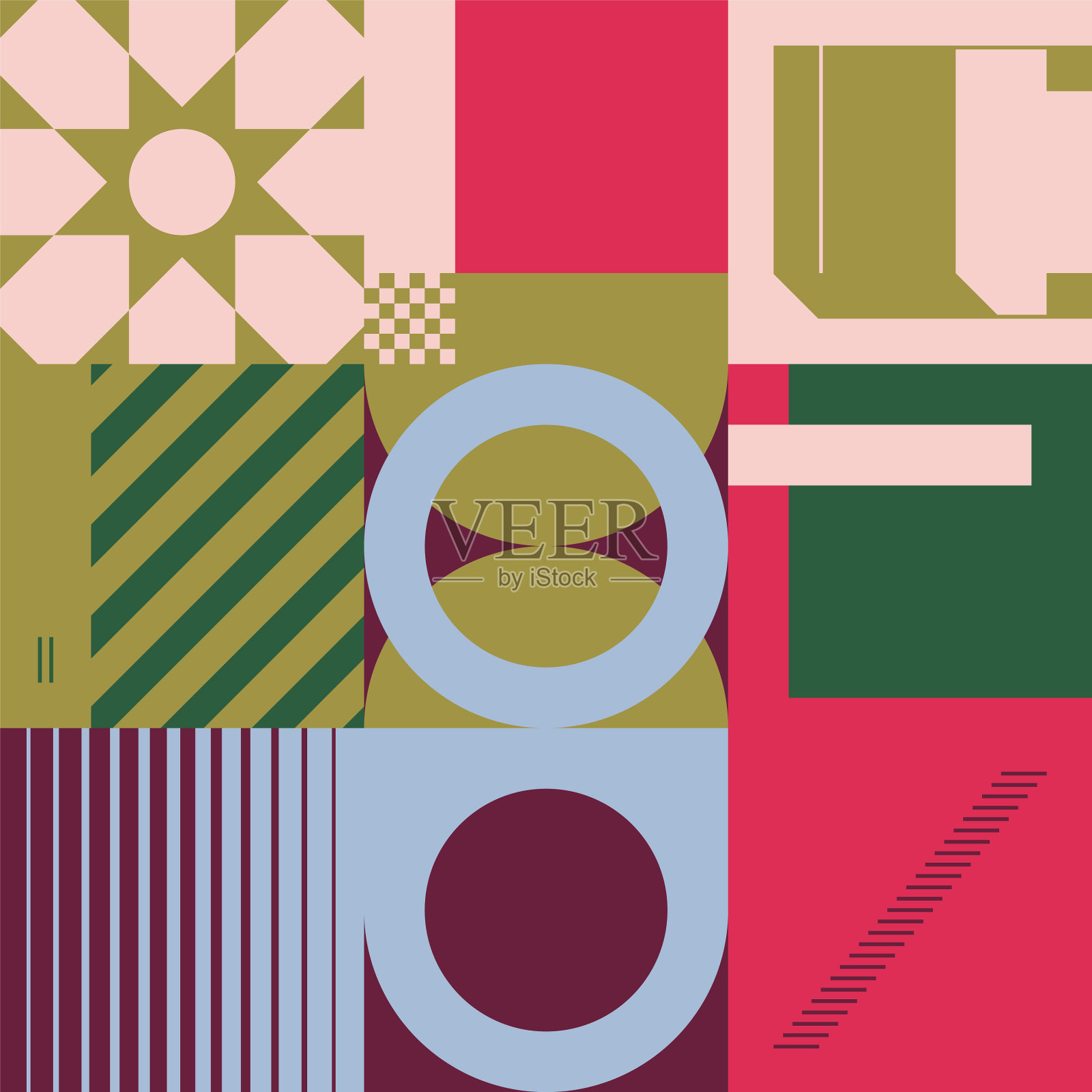 野兽派设计抽象图案插画图片素材