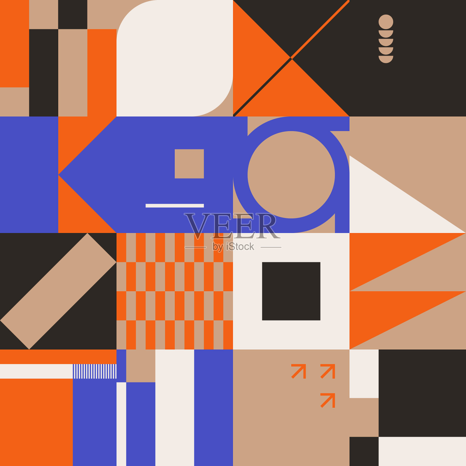 解构抽象图案设计插画图片素材