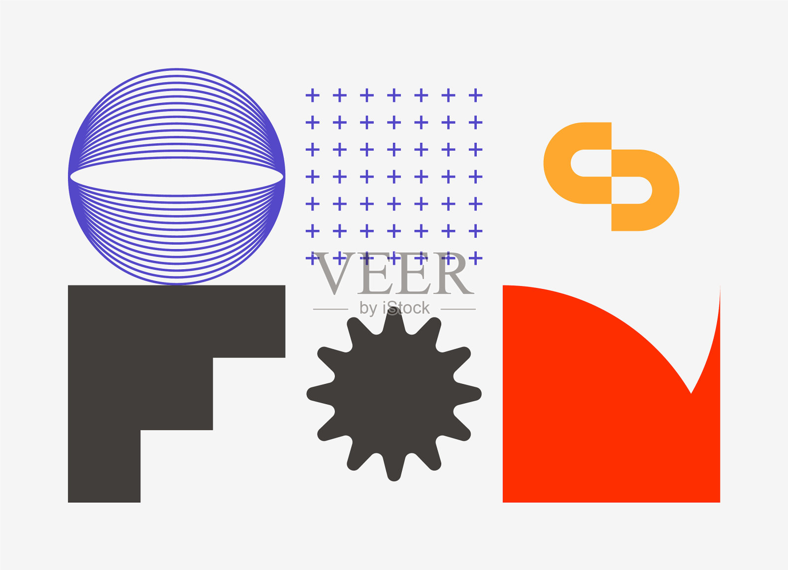 新的复古图案艺术品设计组成插画图片素材